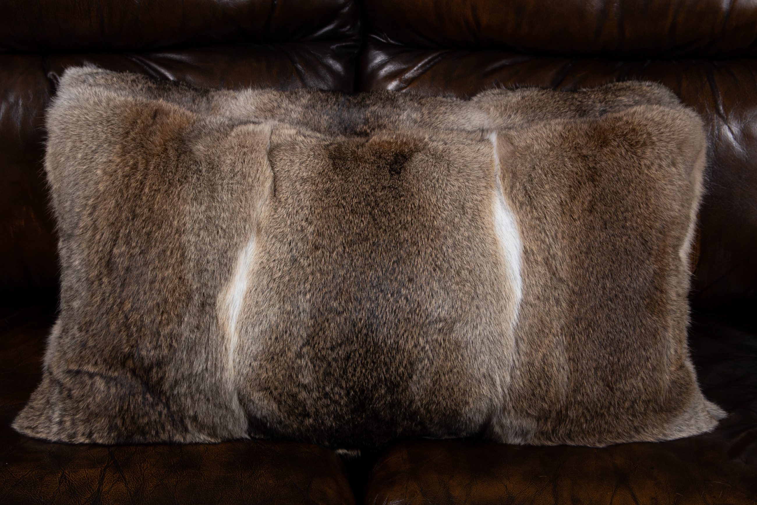 Rabbit Fur Cushion natural Color