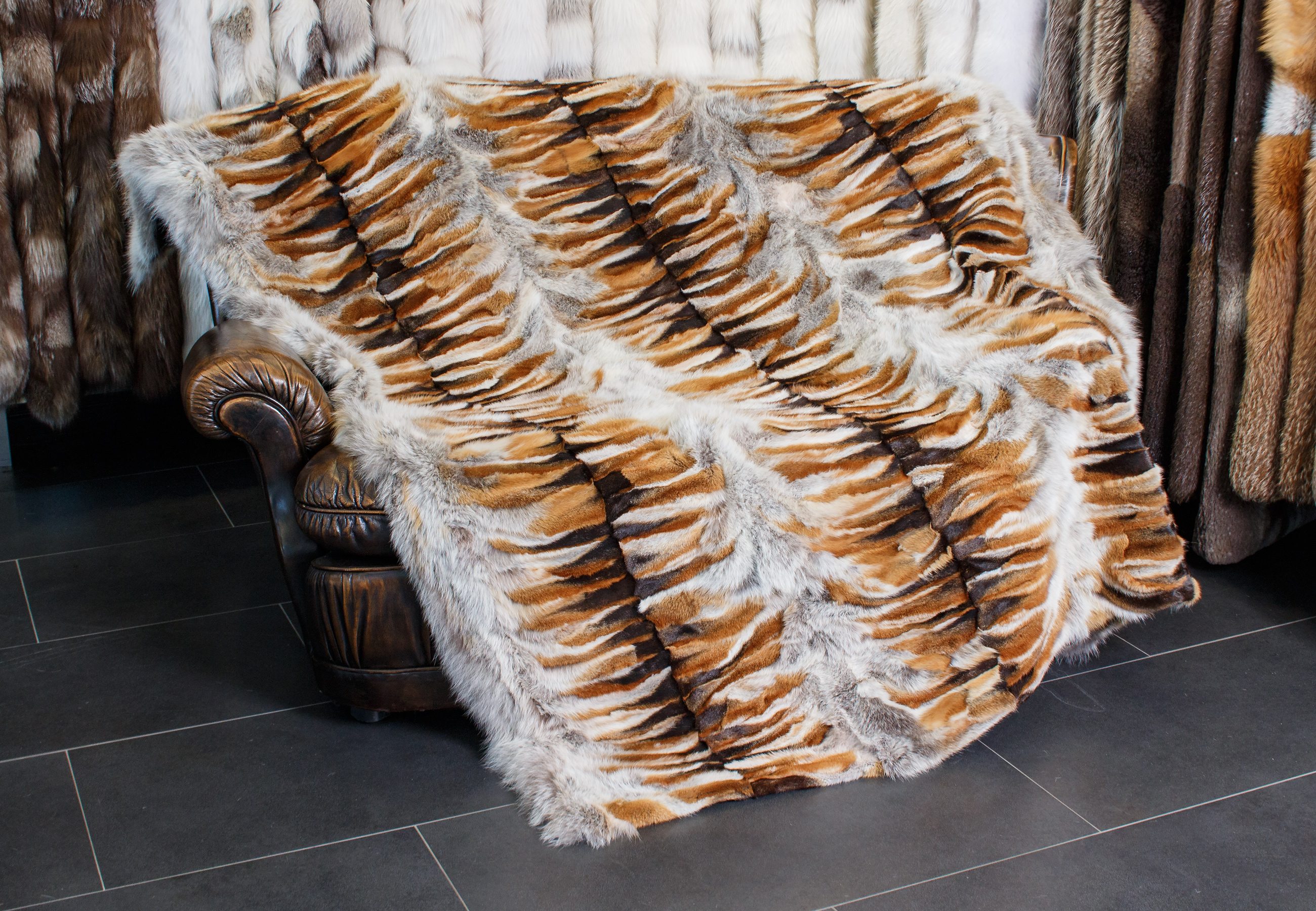 European Red Fox Fur Throw