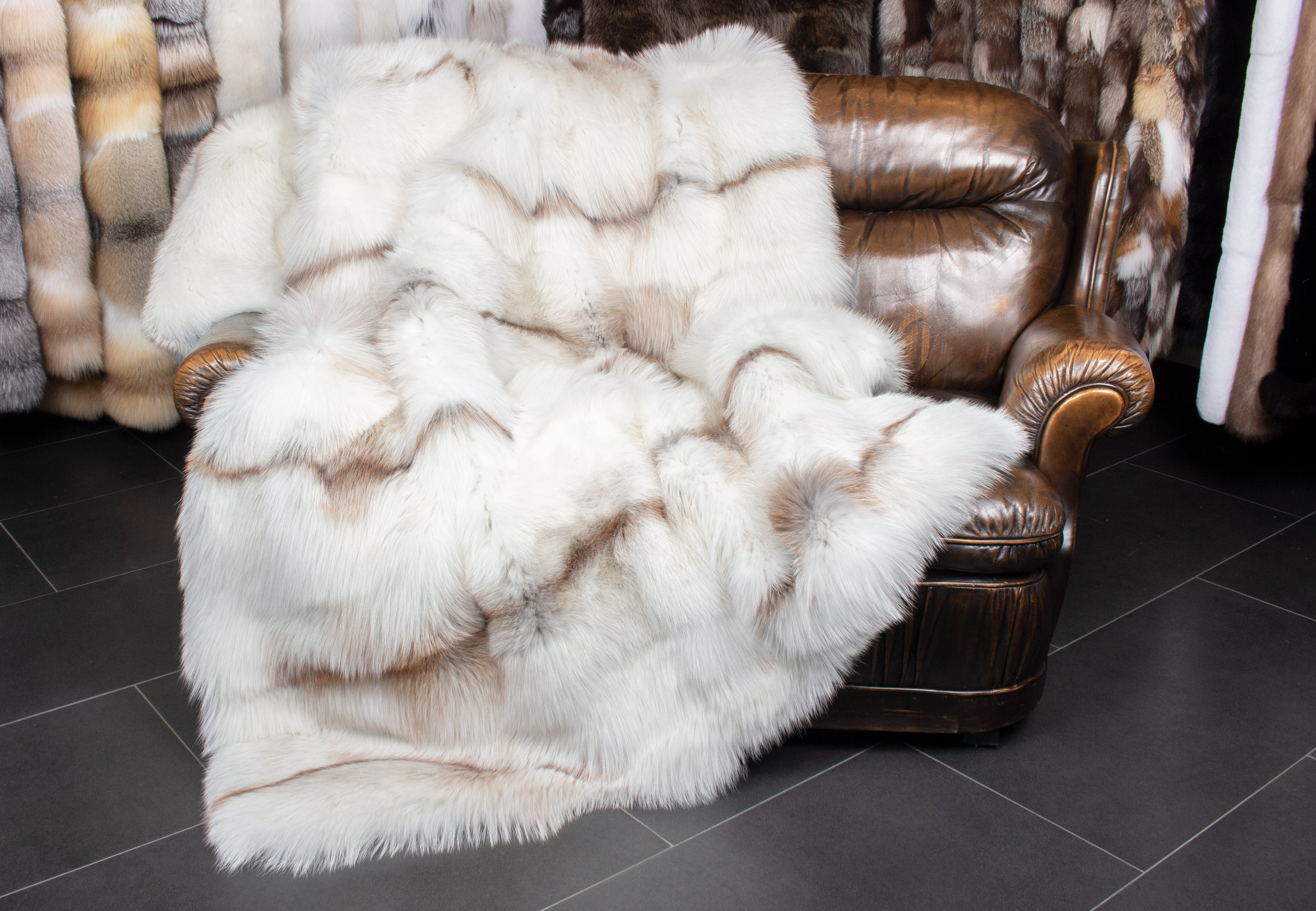 Sun Glo Fox Fur Throw