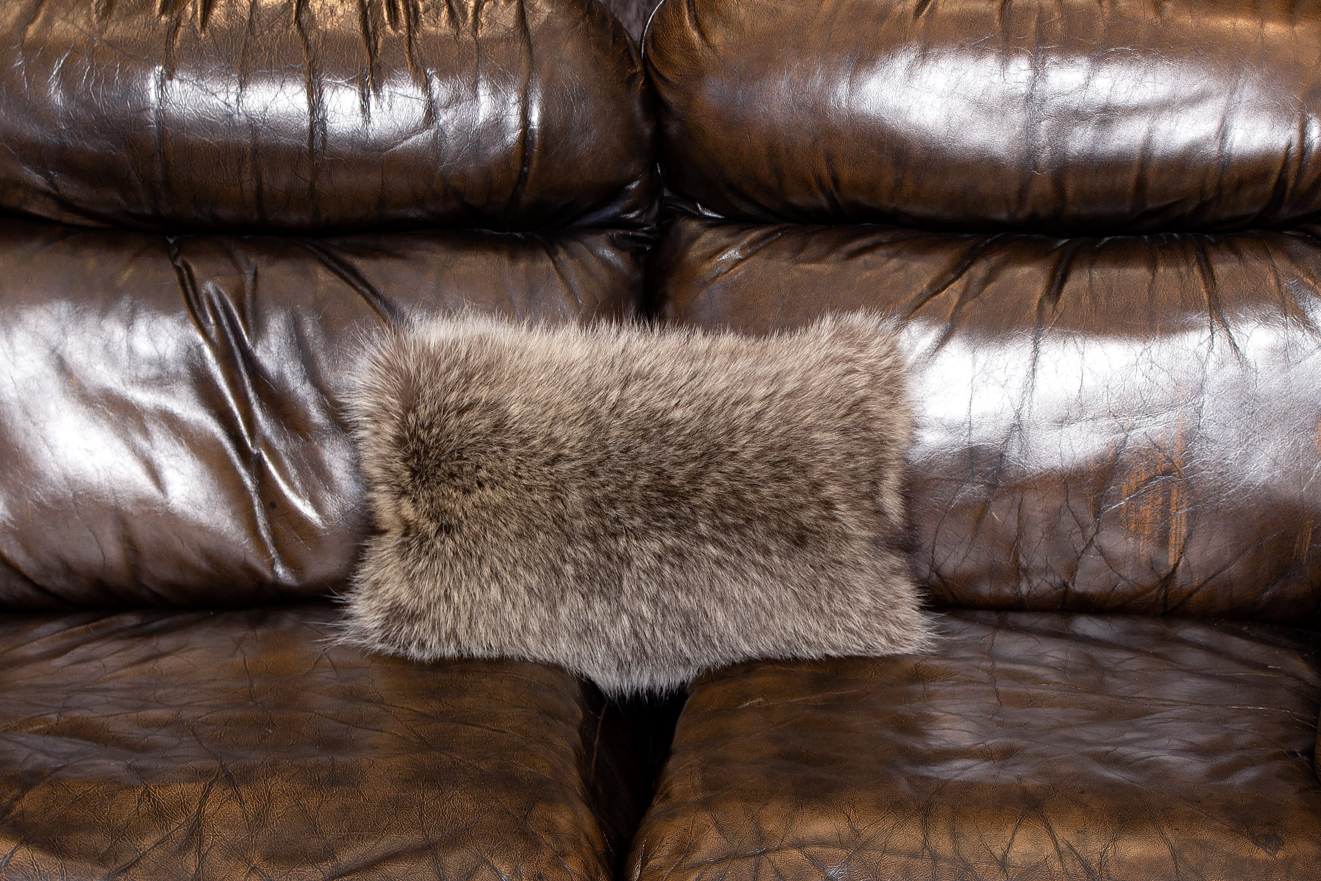 Double-sided Canadian Raccoon Fur Cushion