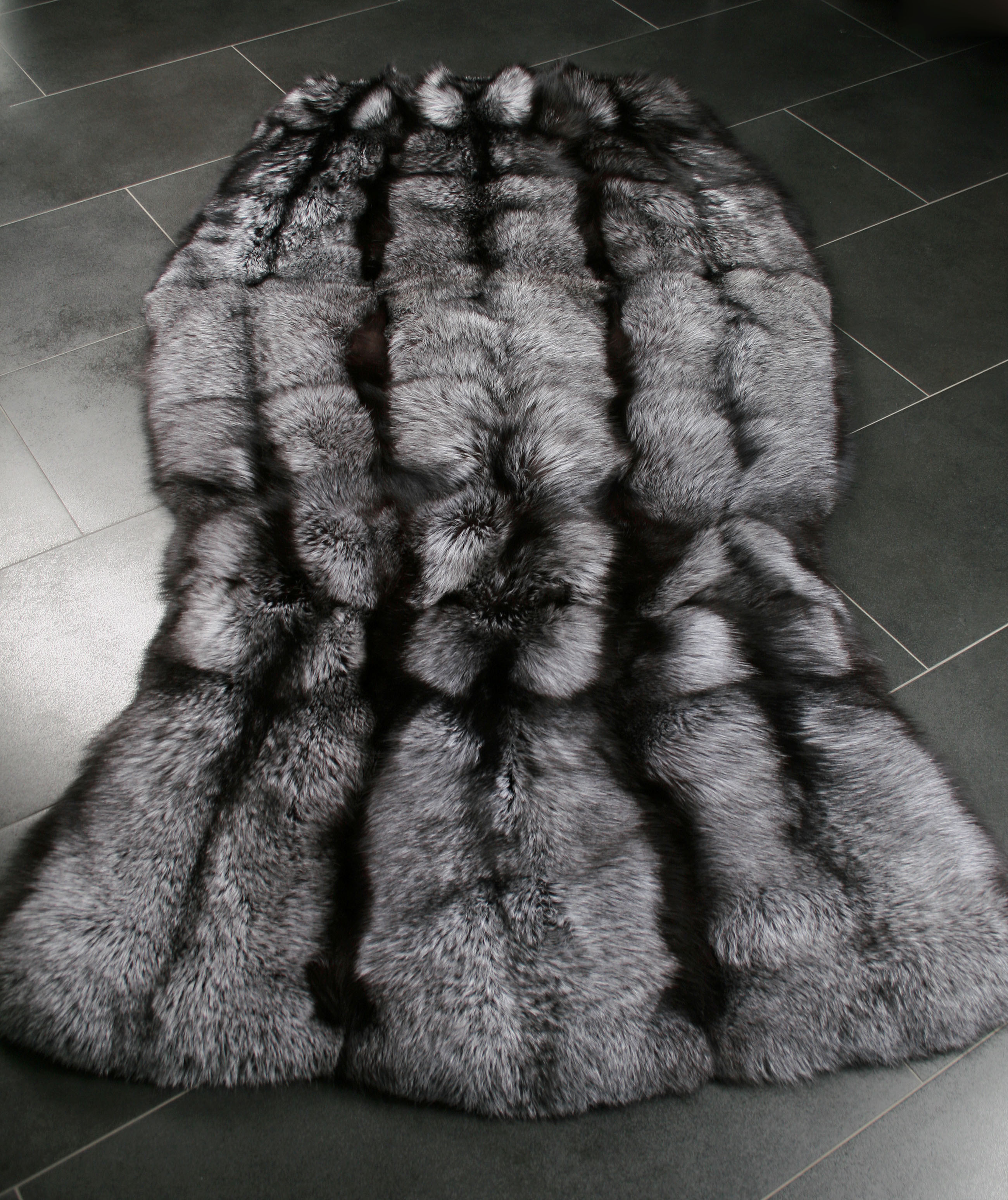Scanadinavian Silverfox Fur Carpet