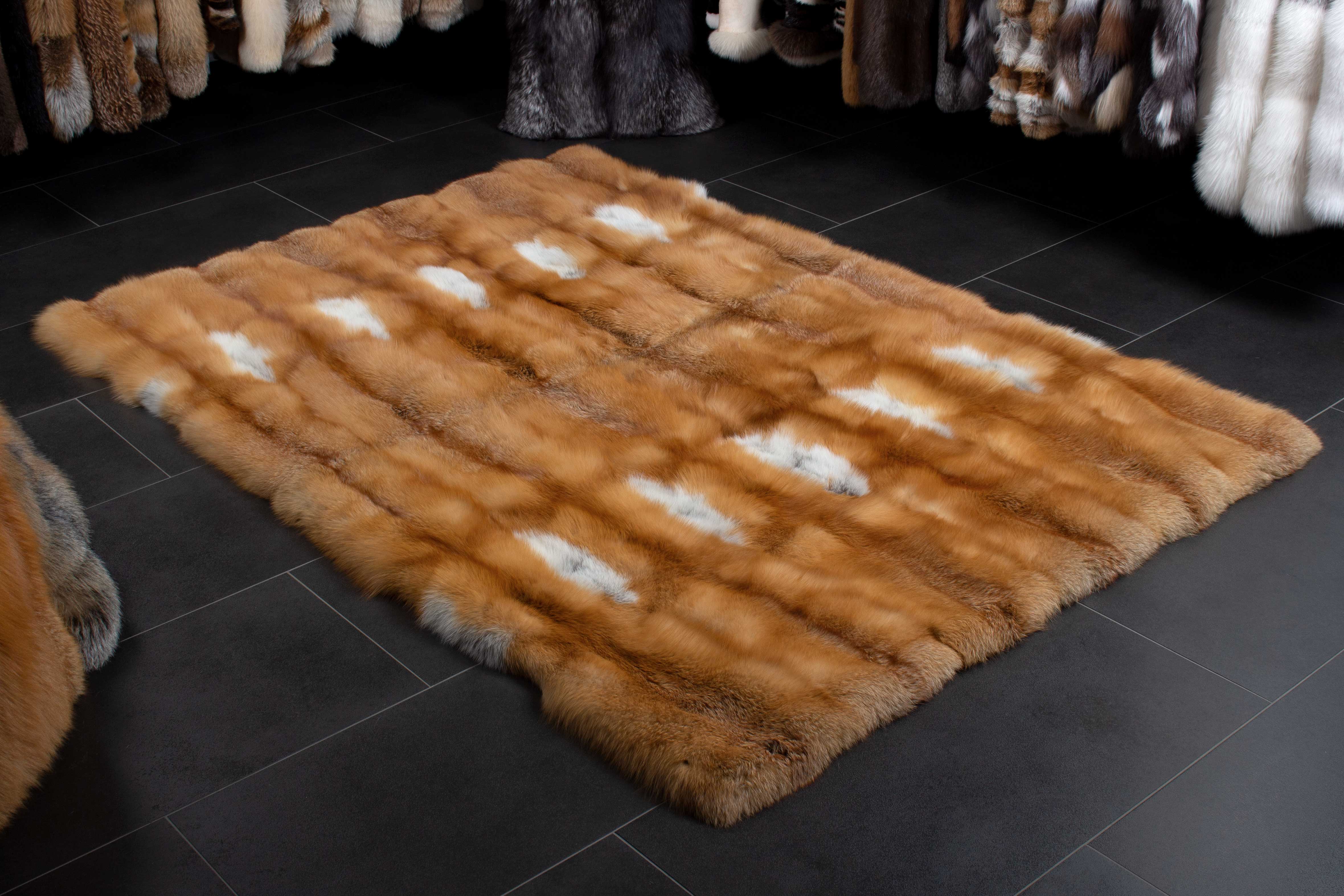 Canadian Red Fox Fur Rug