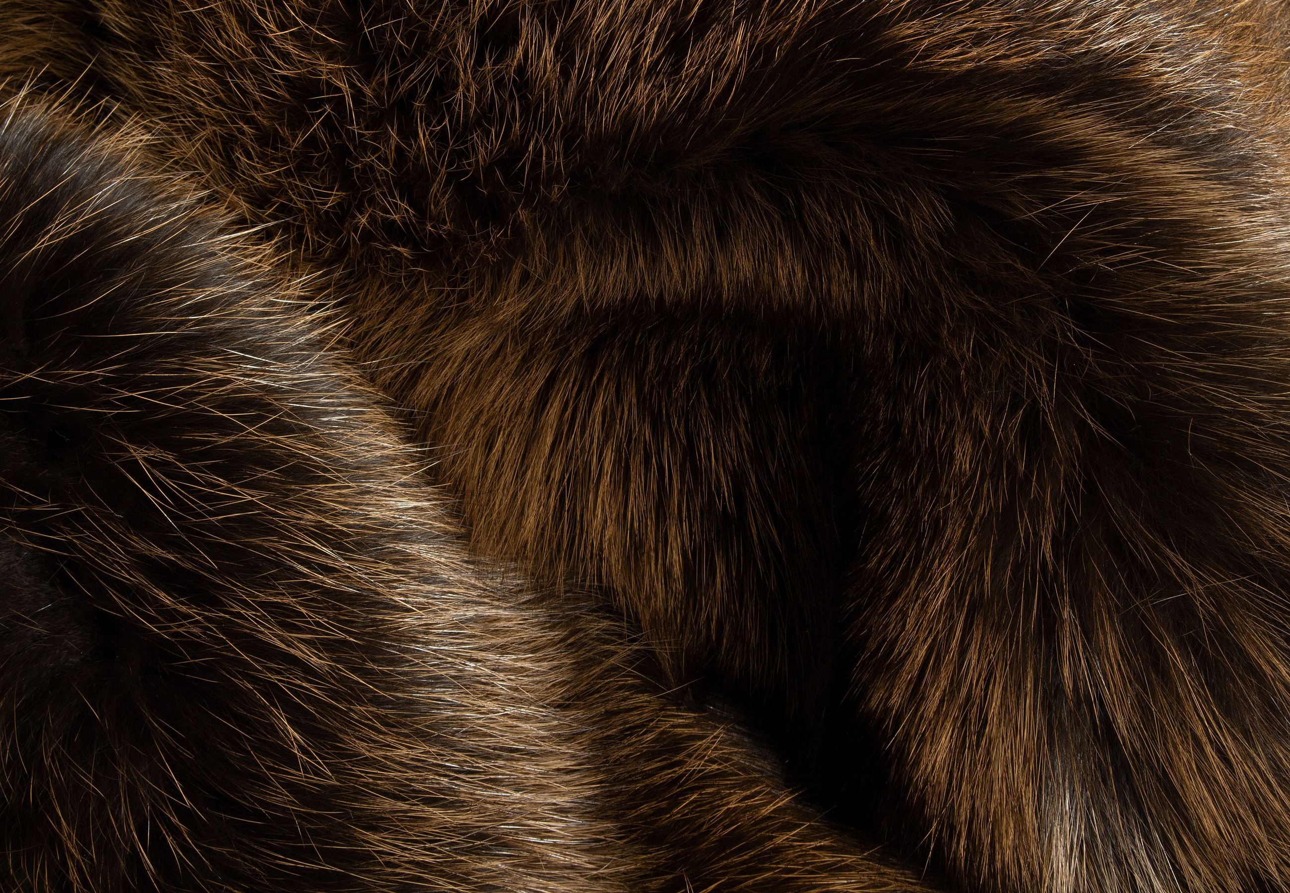 Arctic Marble Patchwork Fur Blanket in Brown