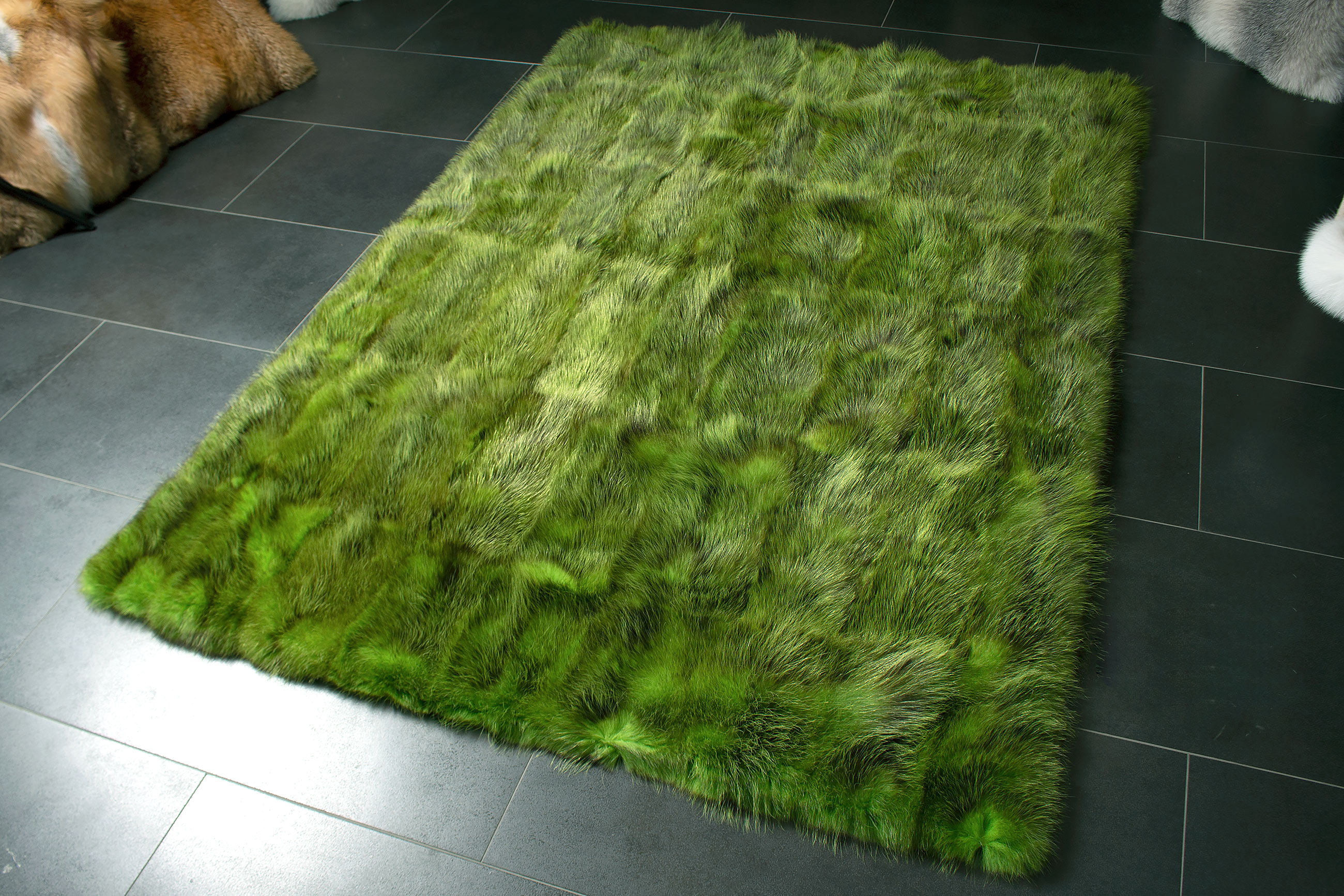 Possum Fur Carpet made with Genuine Wild Fur