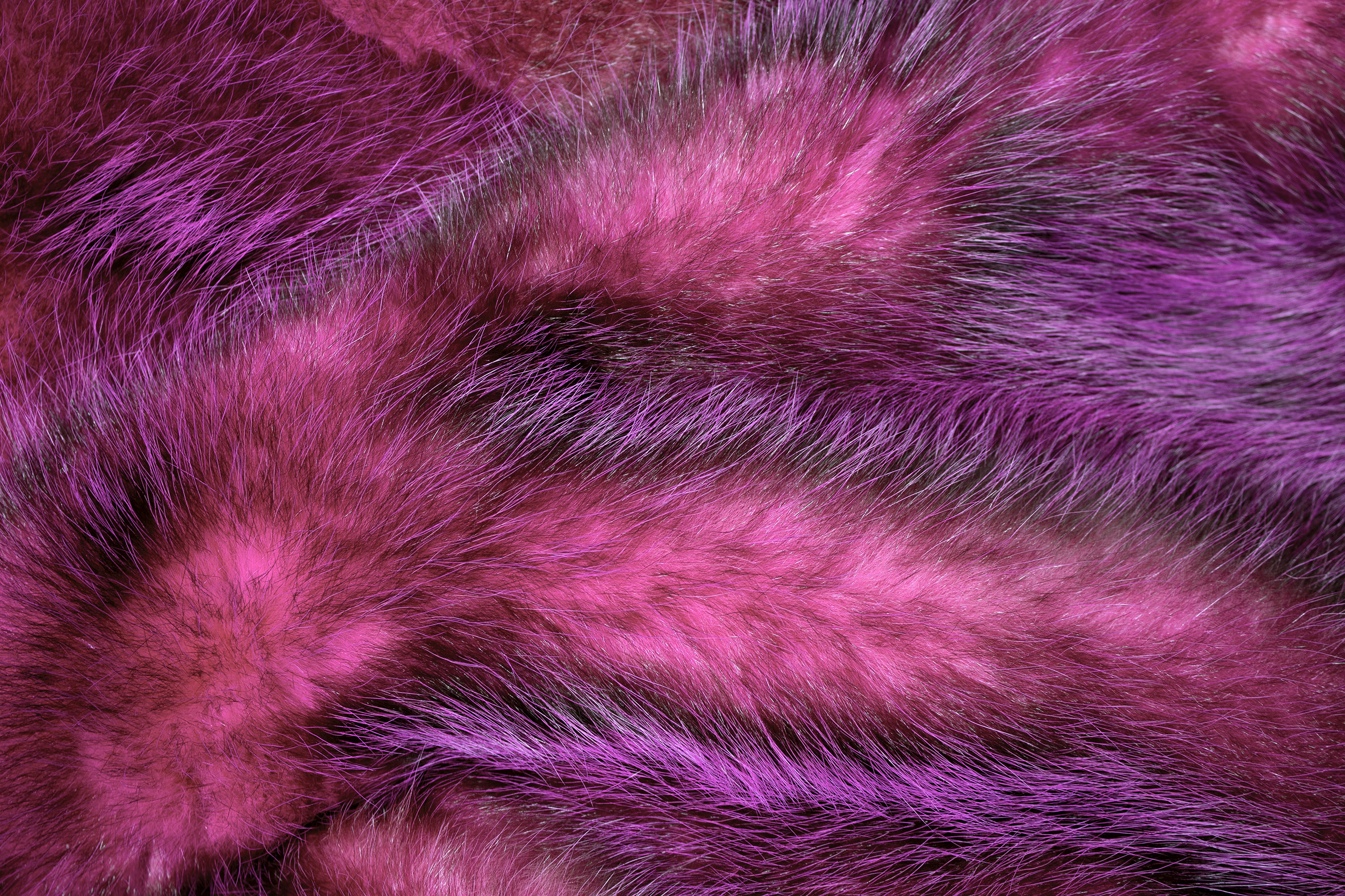 American Possum Real Fur Blanket in Pink