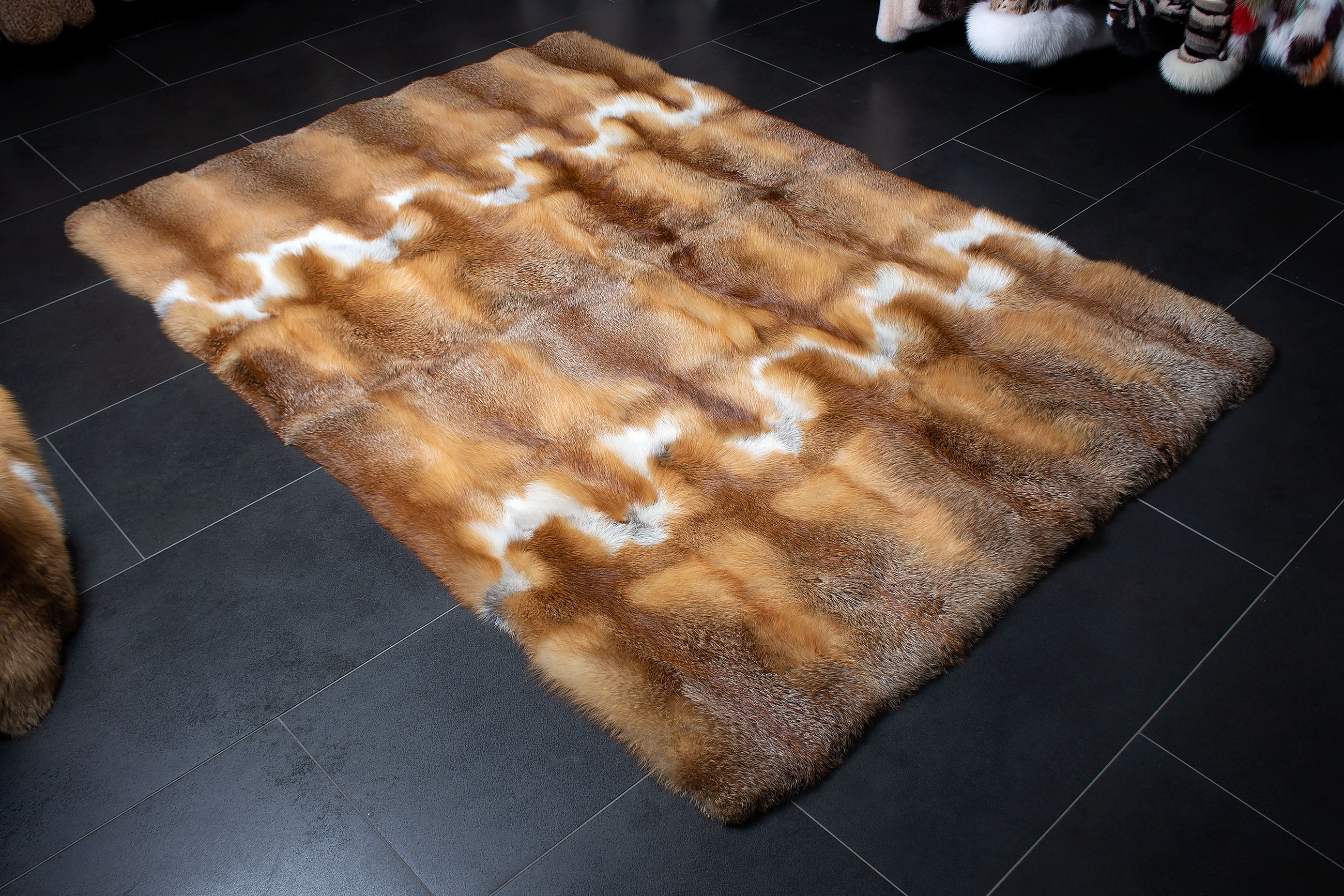 European Red Fox Fur Carpet - Genuine Fur
