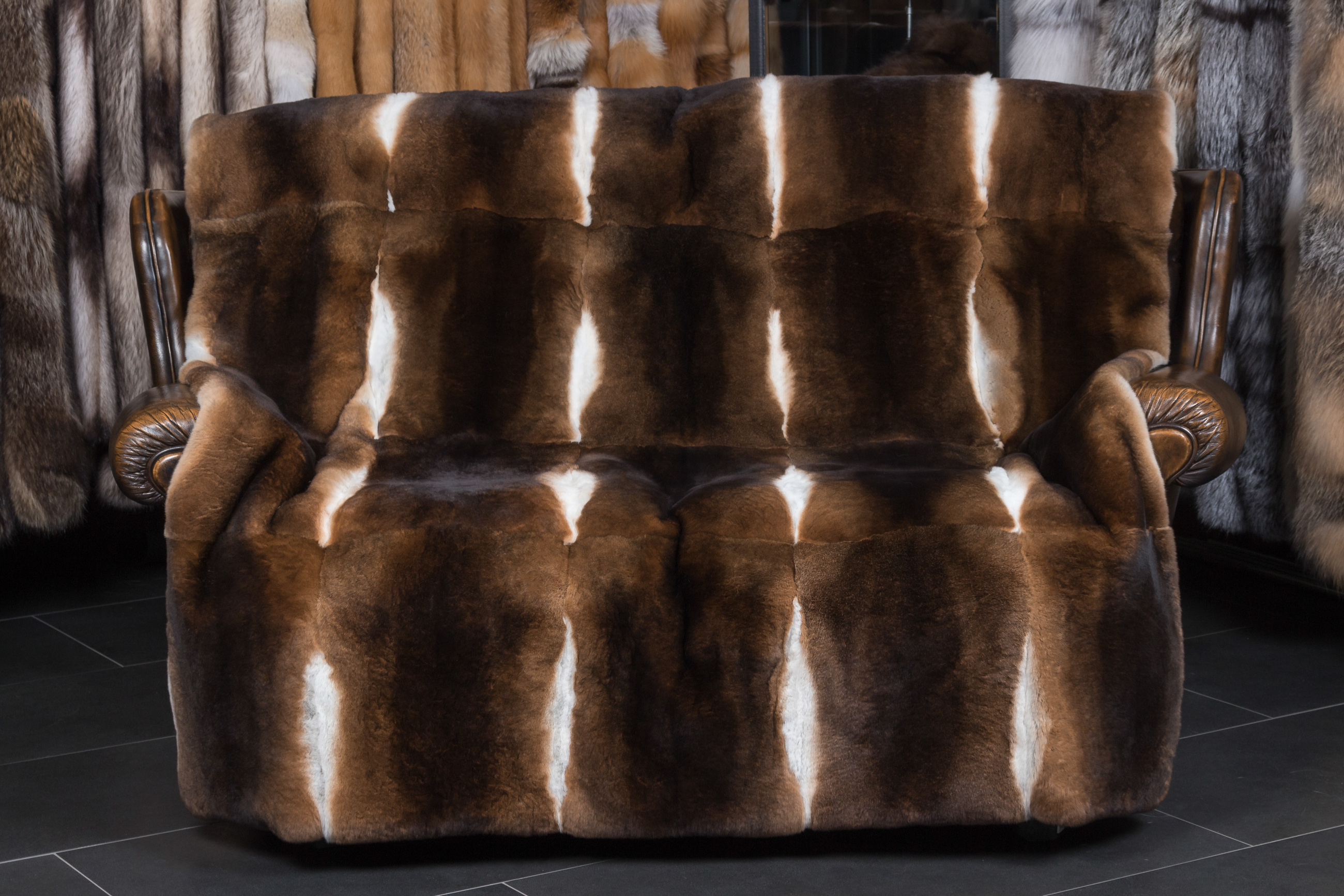 Castor Rex Rabbit Fur Blanket - Natural - very soft