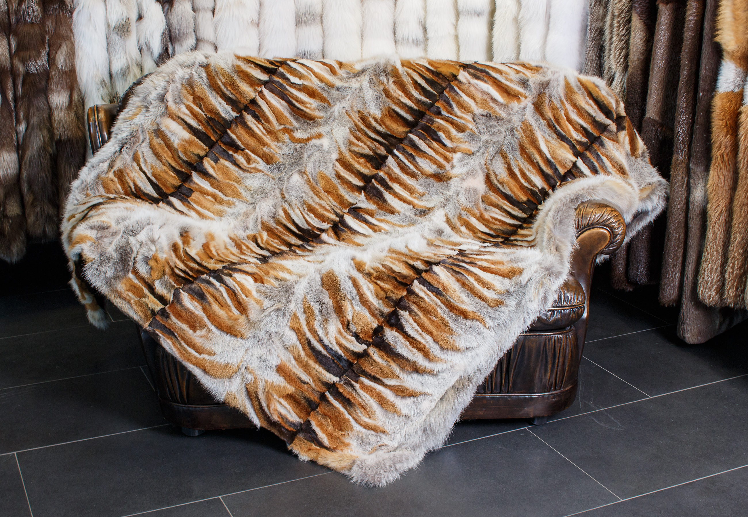 European Red Fox Fur Throw