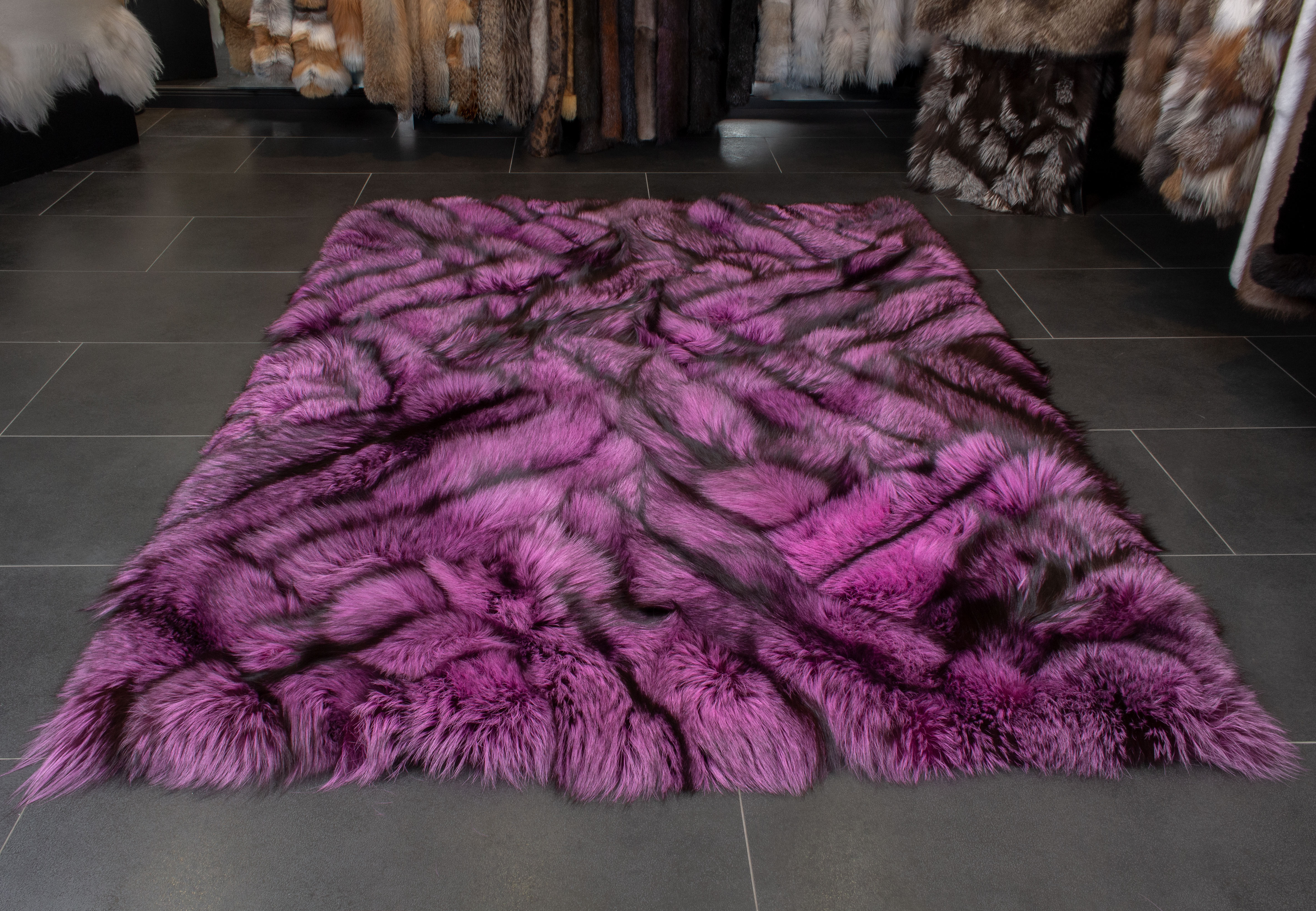 Silver Fox Rug in purple