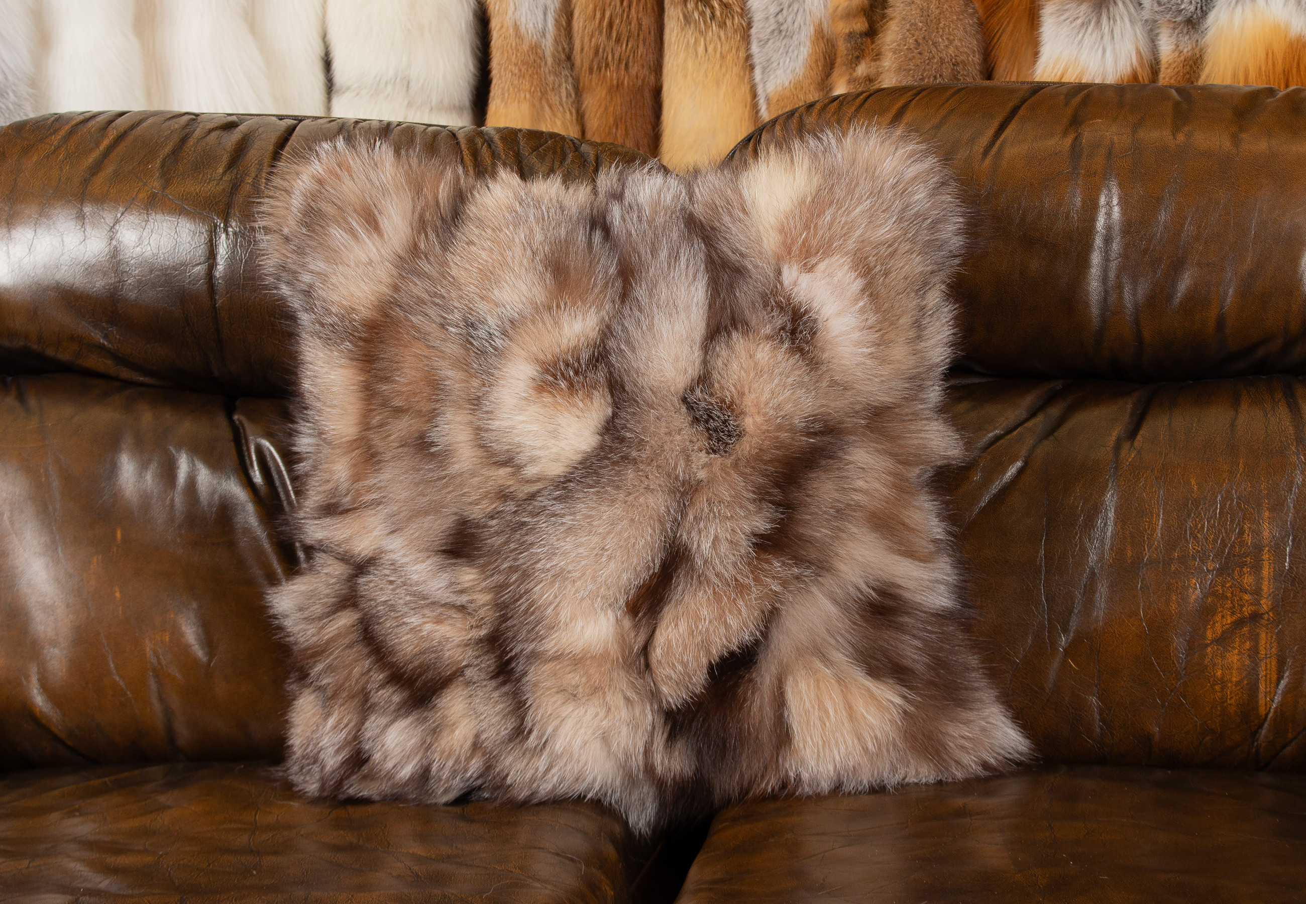 Real Fox Sides Fur Cushion Real Fox Sides Fur Cushion
