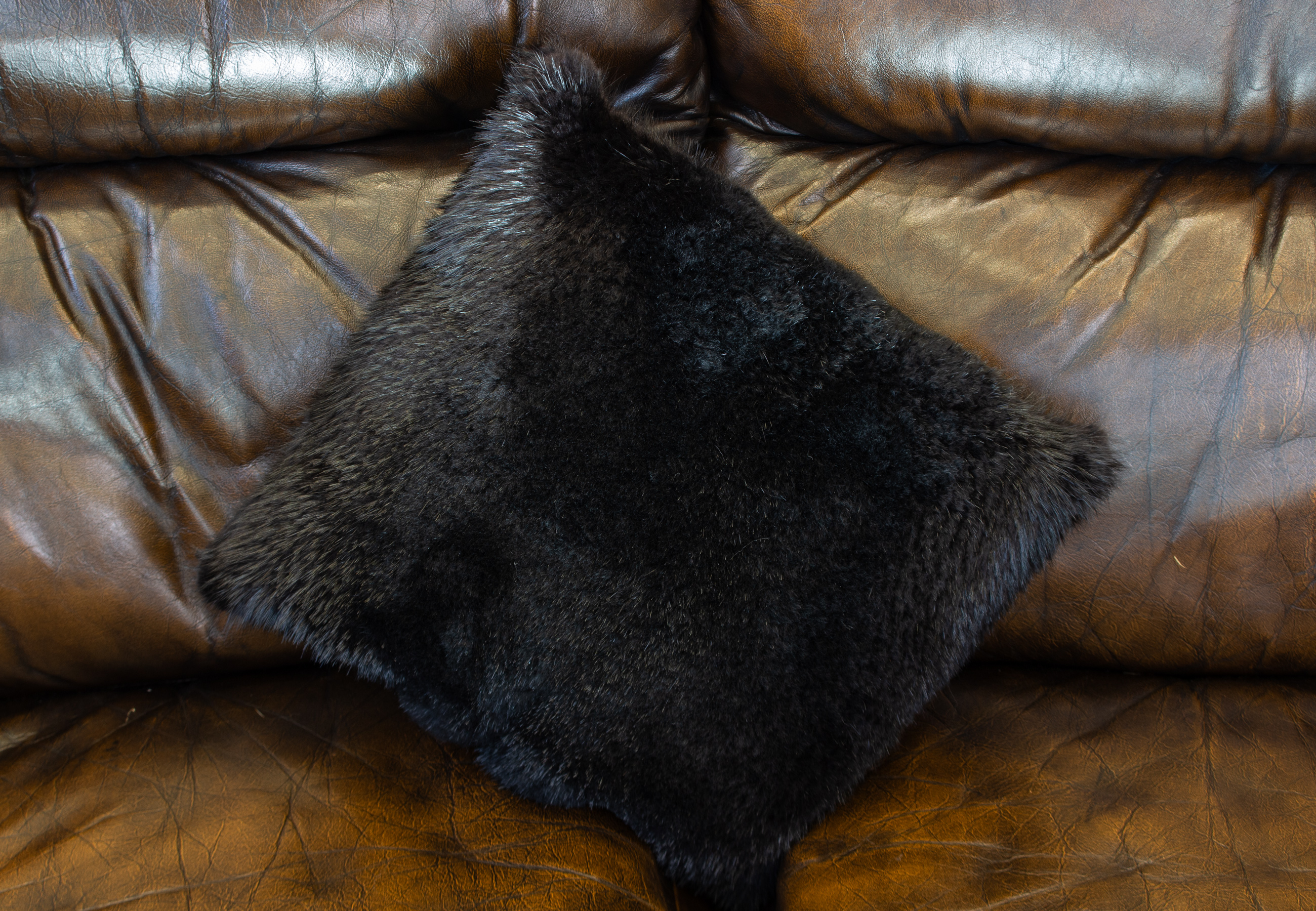 Sheared Beaver Fur Pillow