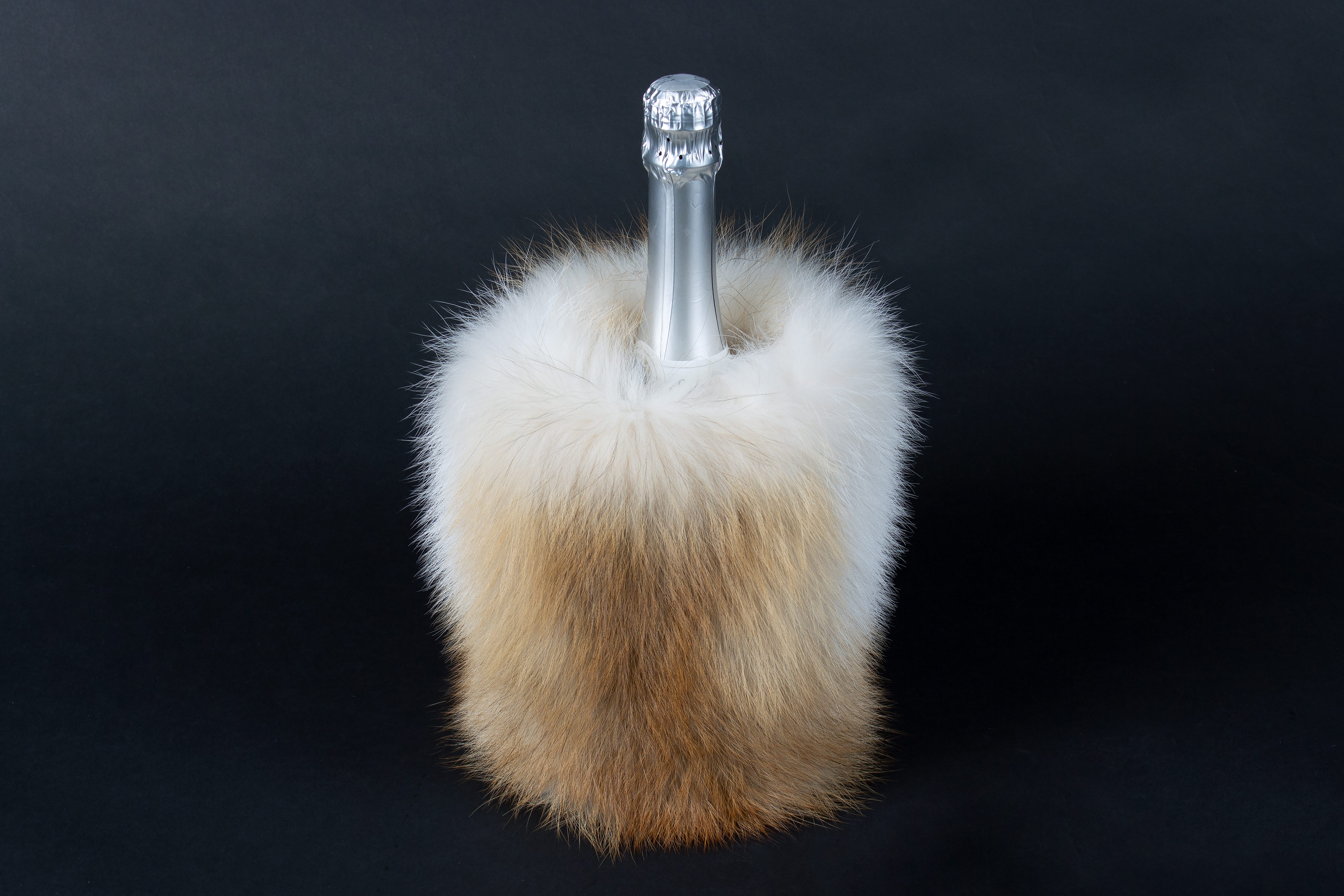 Real Fur Wine Chiller from Genuine Red Fox Skins