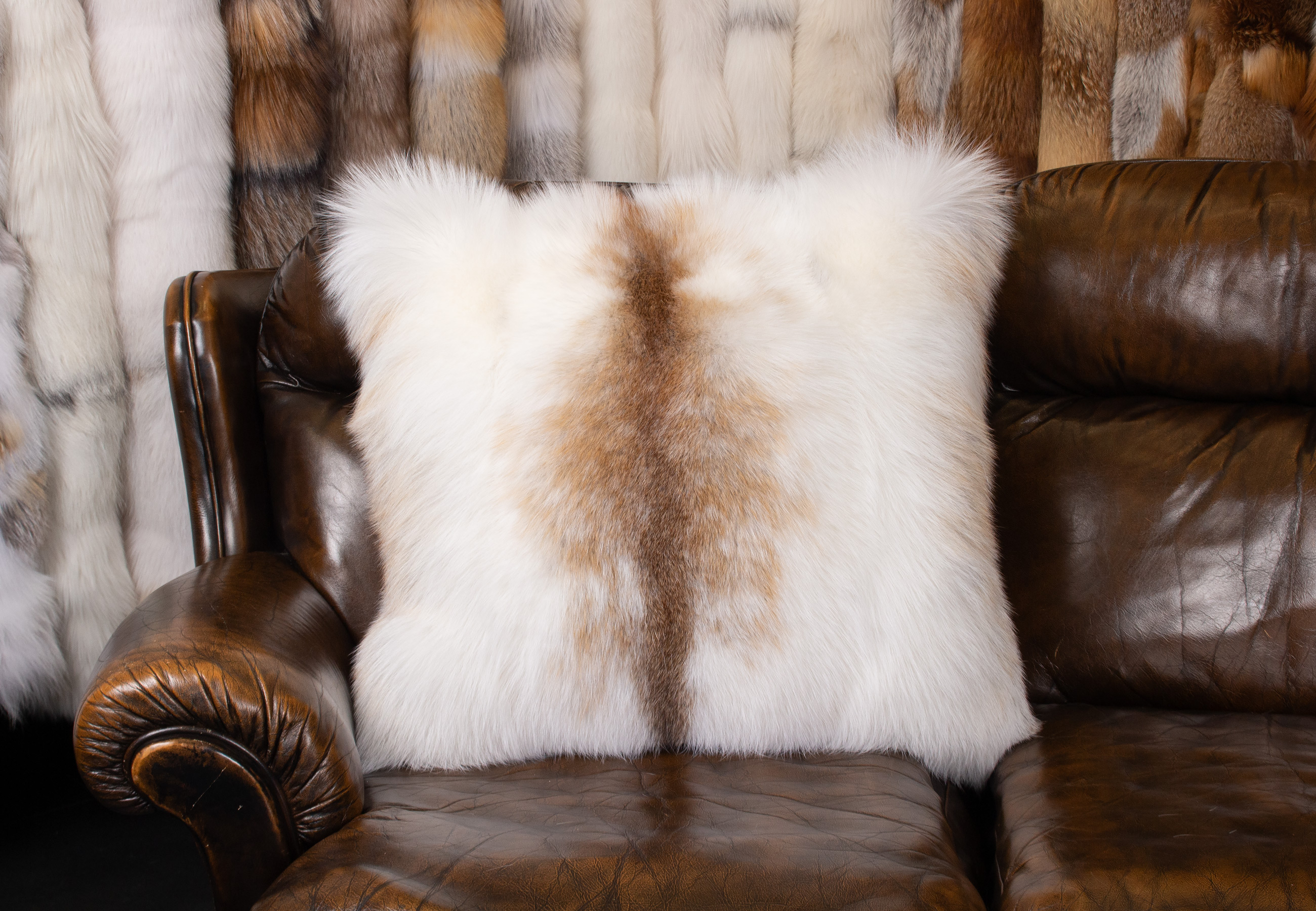 Noble Sun Glo Fox Fur Pillow