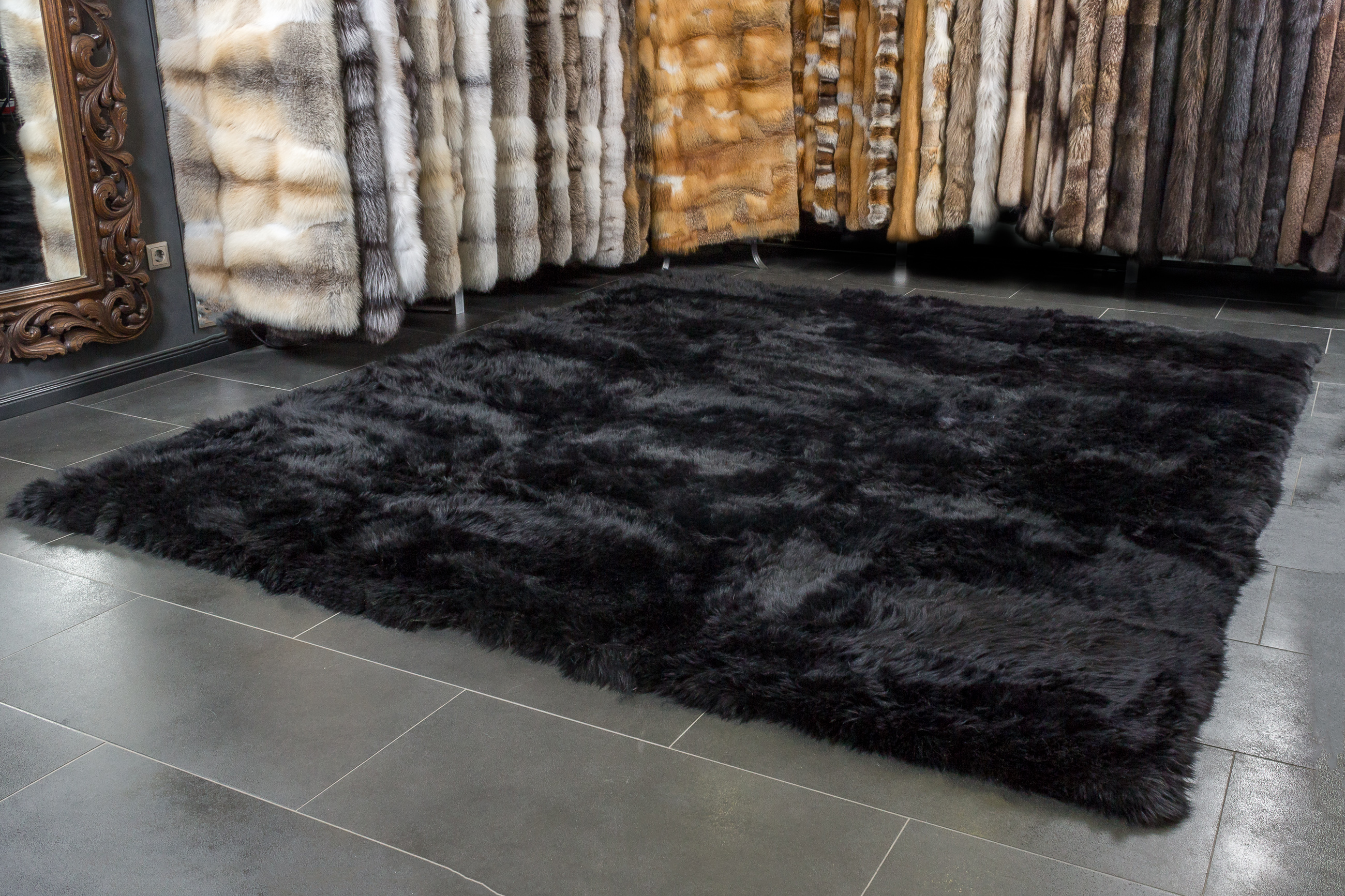 Lamb fur carpet made from australian lamb furs