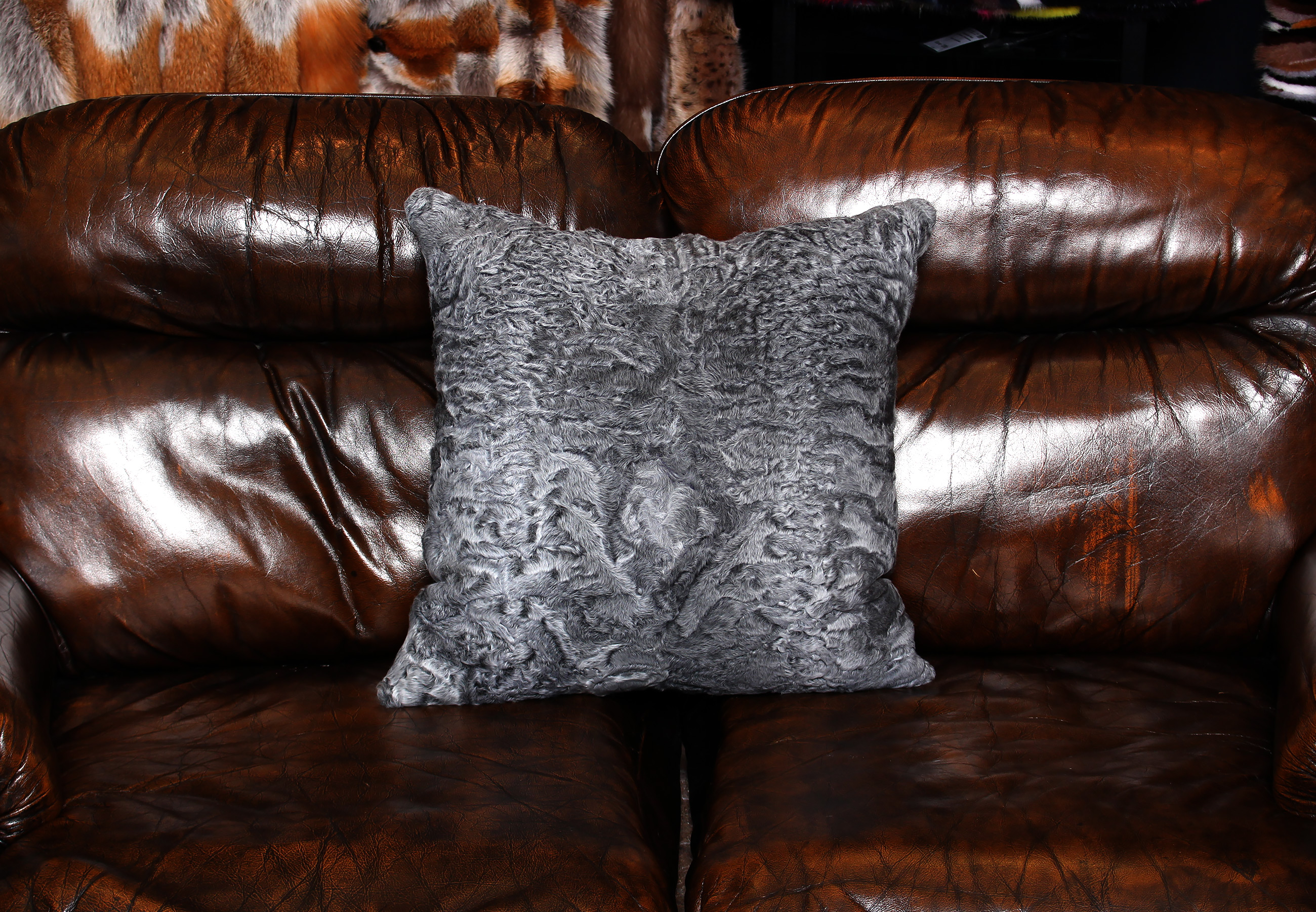 Persian Lamb Cushion - Genuine Fur