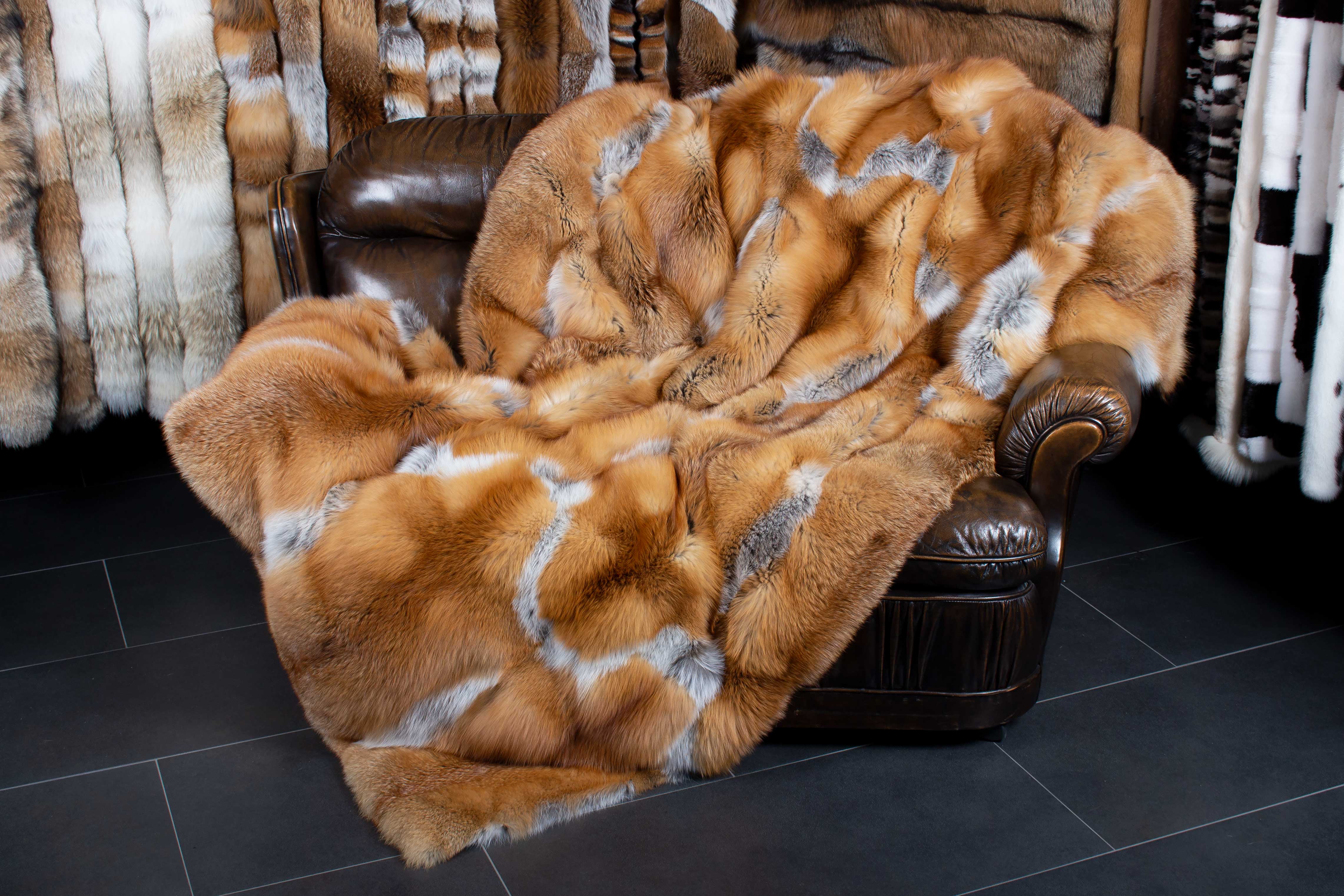 Canadian Wildfur Red Fox Blanket