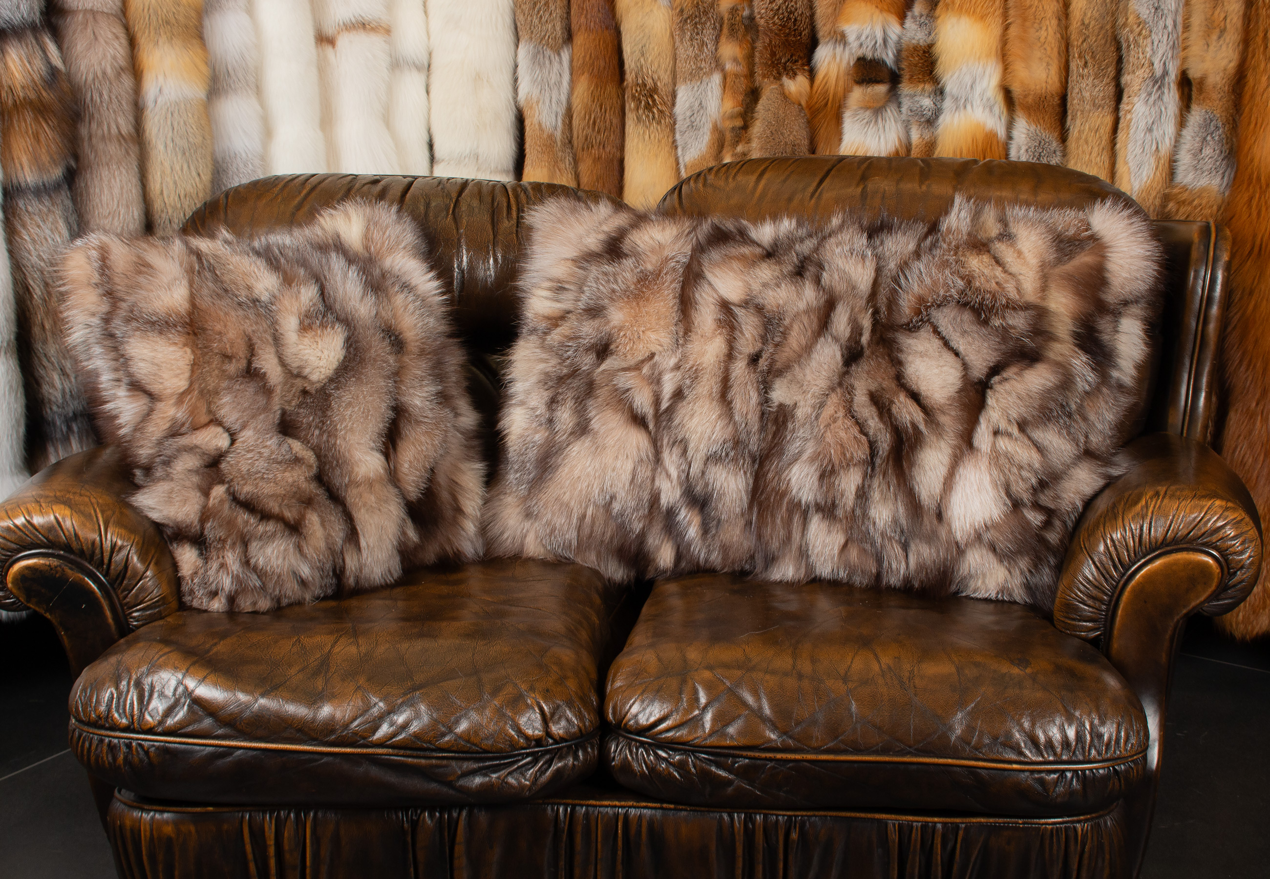 Real Fox Sides Fur Cushion Real Fox Sides Fur Cushion