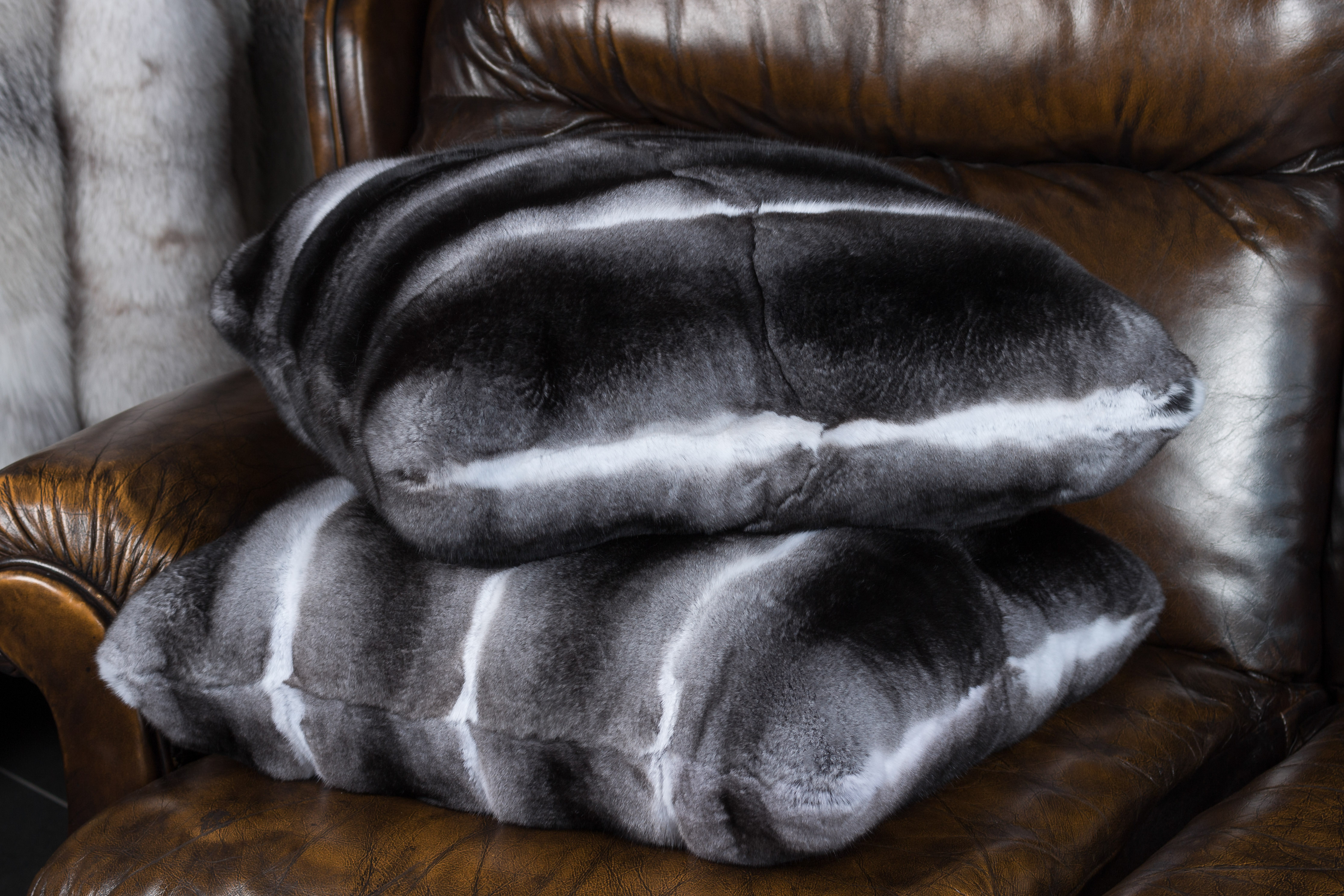 Real Fur Chinchilla Fur Pillow