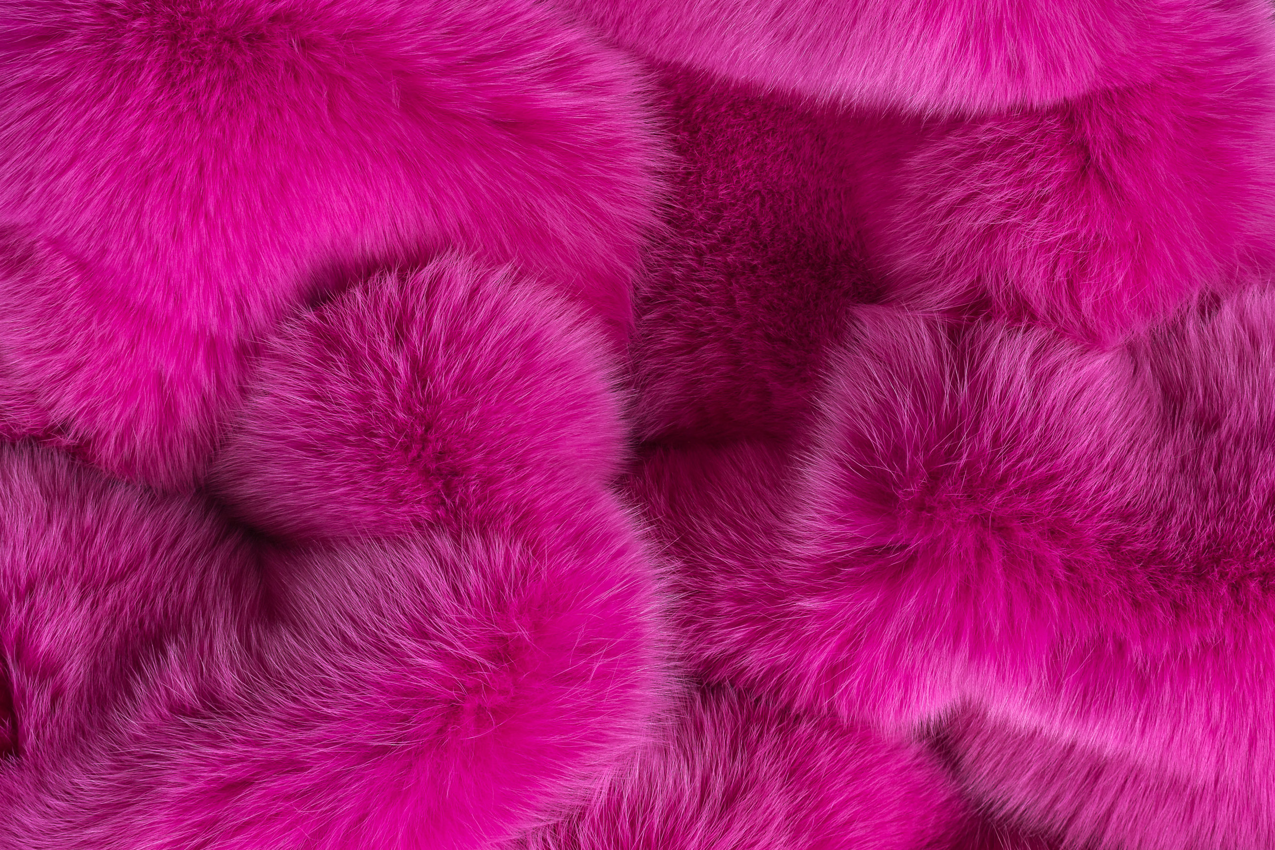 Pink Shadow Fox Fur Pillow