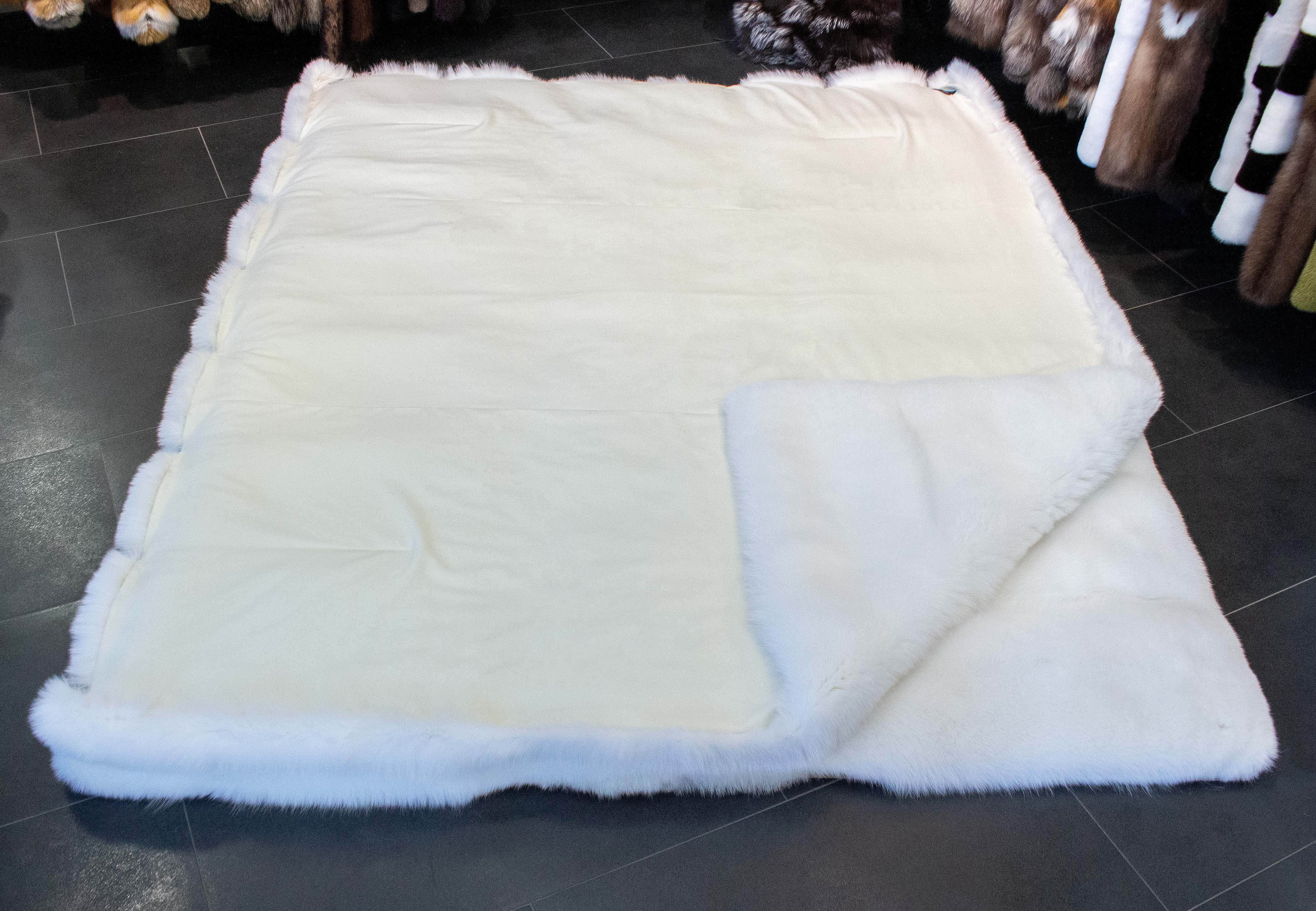 Coyote Fur Blanket with Shadow Fox Inlay