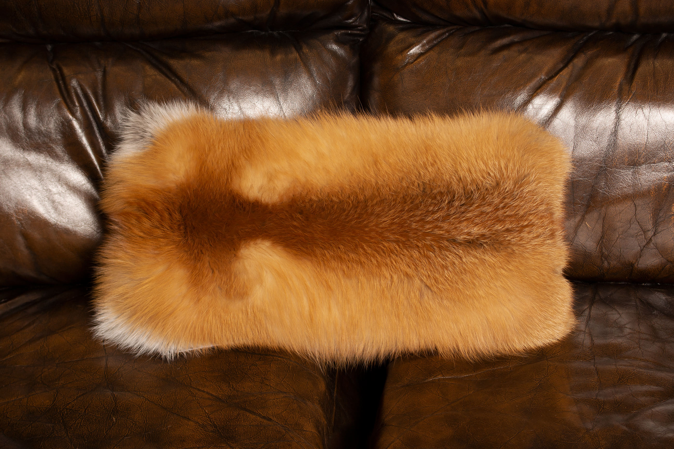 Genuine Red Fox Fur Cushion - Canadian Wild Fur