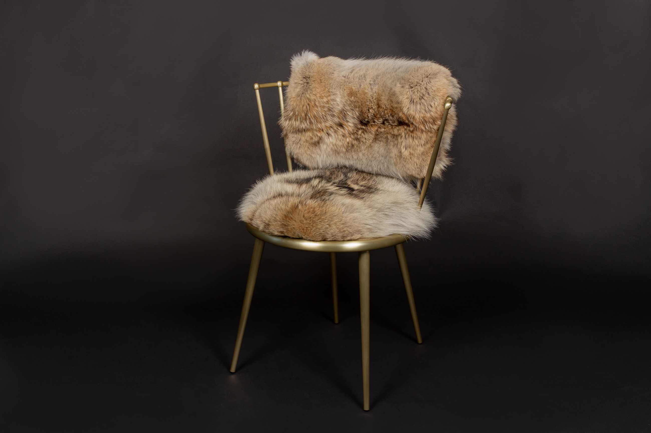 Canadian Coyote Fur Chair