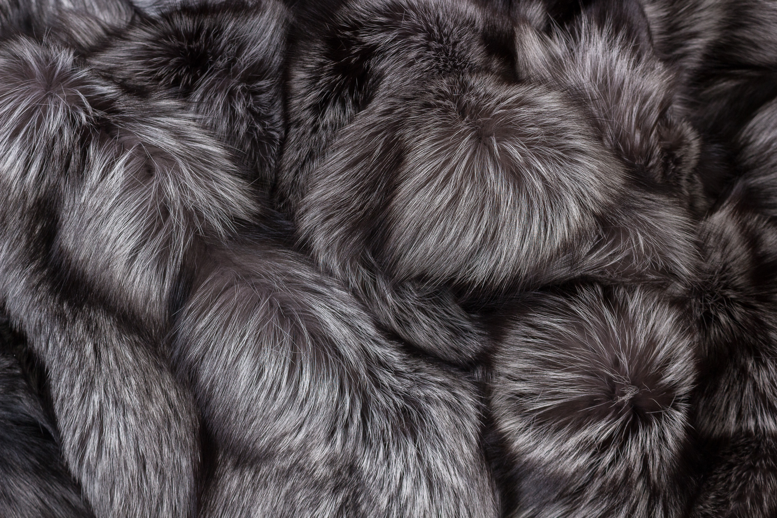 Fur Rug made with Scandinavian Silver Foxes