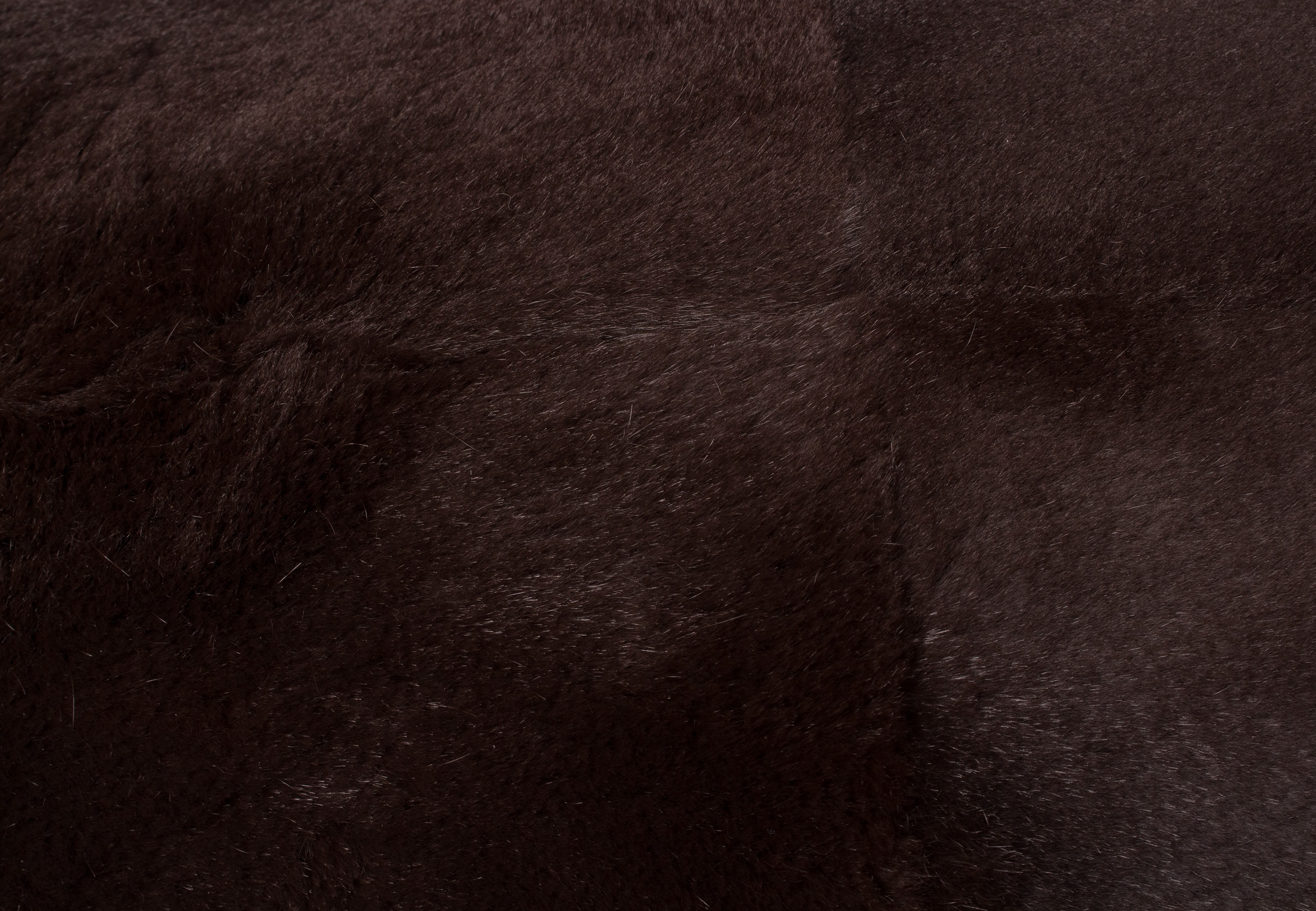 Dark-brown Rabbit Fur Pillow sheared