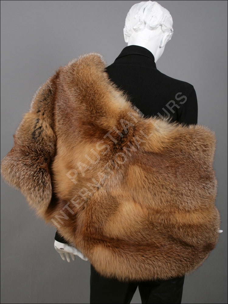 Fur stole made of european red fox