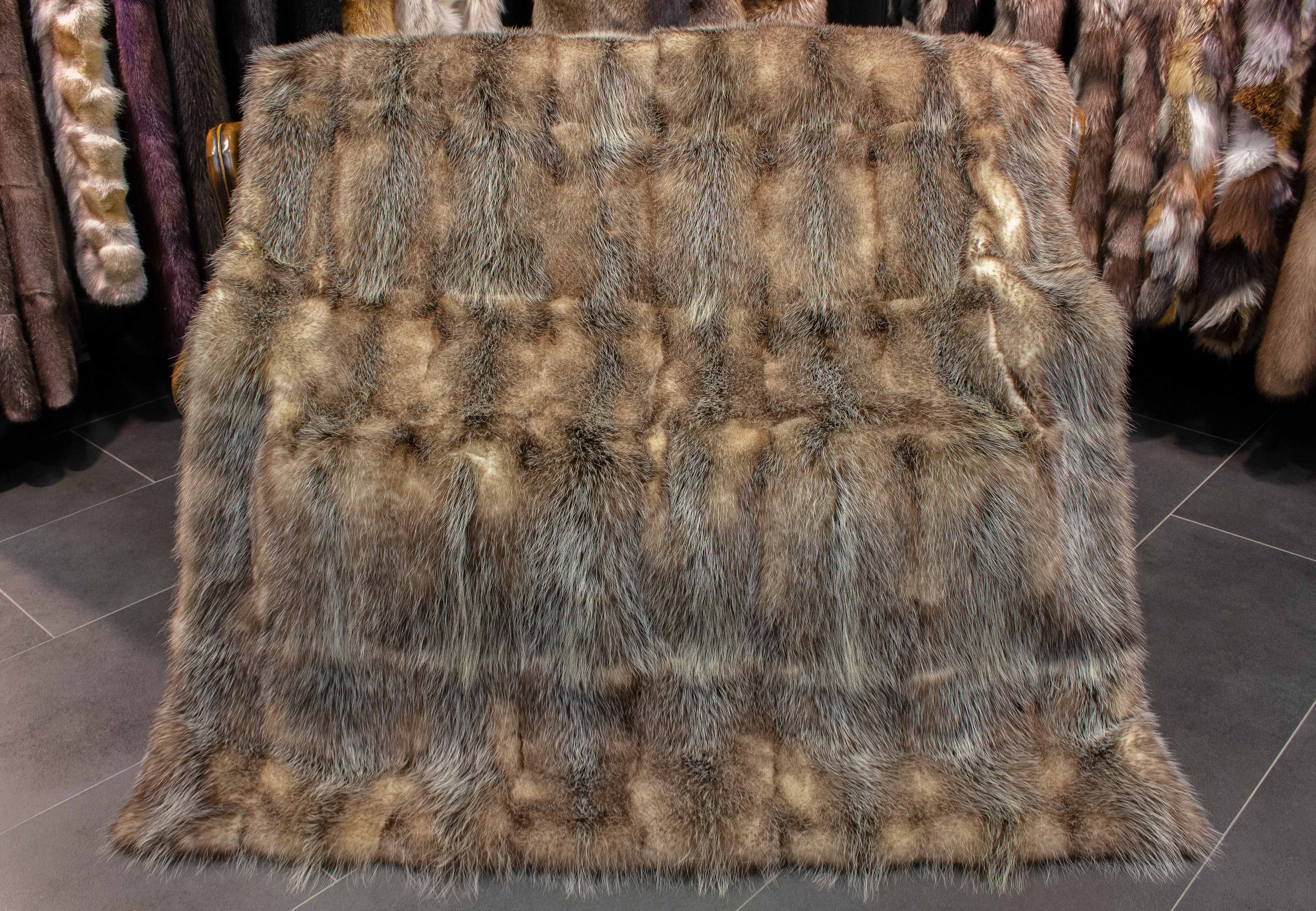 American Opossum Fur Blanket