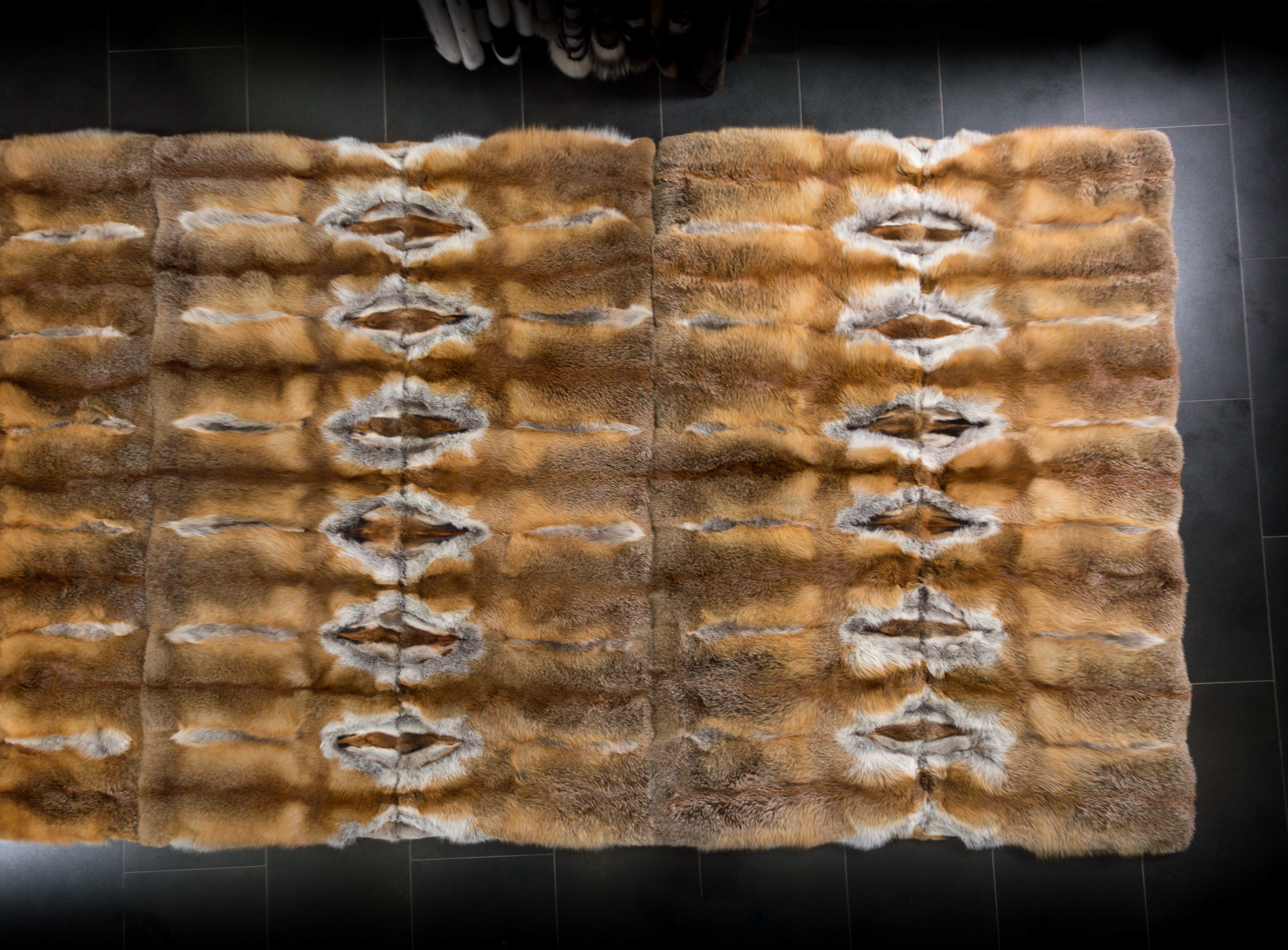 Large Fur Carpet from European Red Foxes