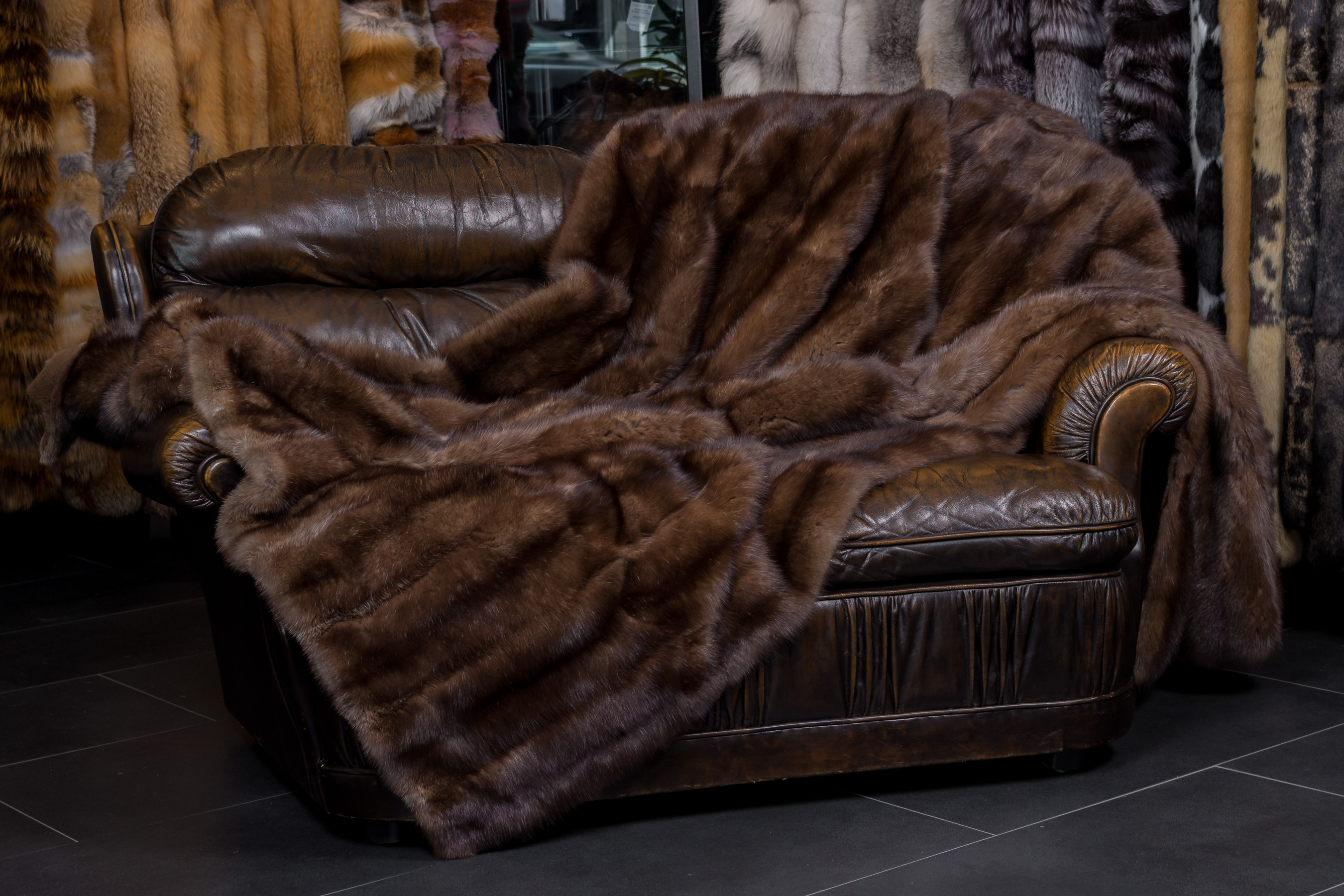 Sable Fur Blanket made from Barguzin sable