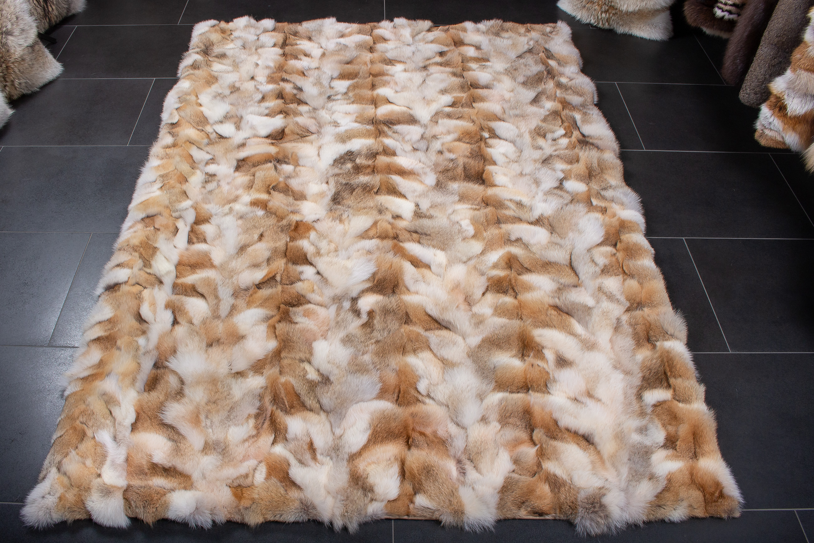 Real Fur Carpet made of Canadian Coyote