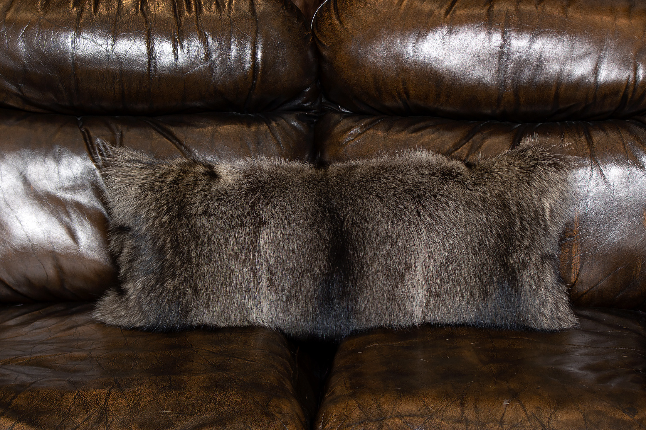 Genuine Raccoon Fur Pillow
