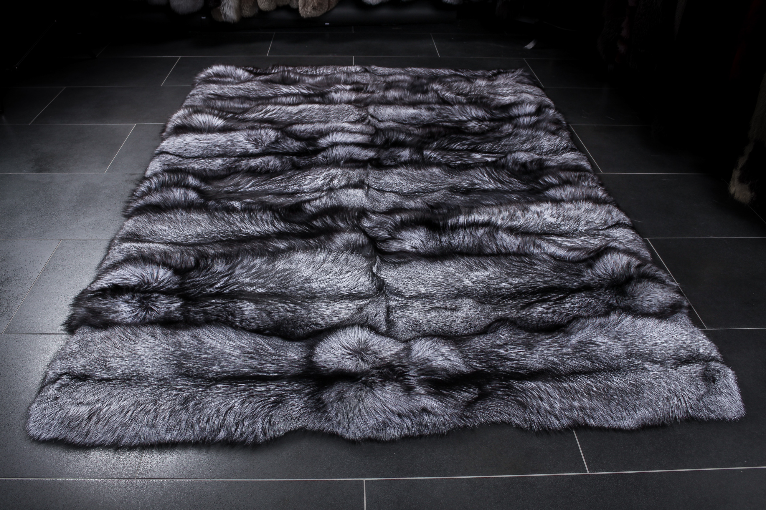 SAGA Silver Fox Fur Carpet - natural