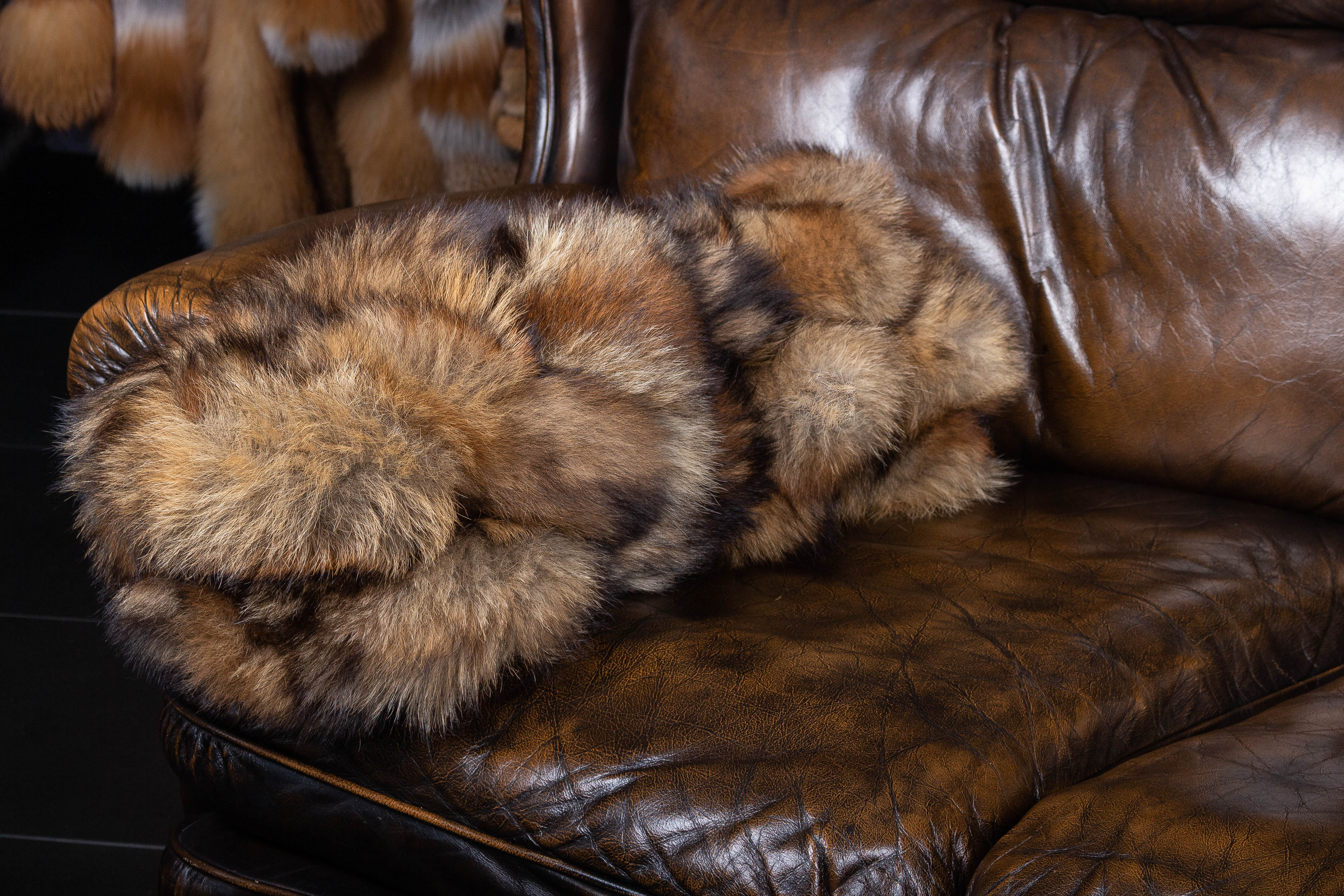 Decorative Red Fox Fur Cushion - Wild Fur