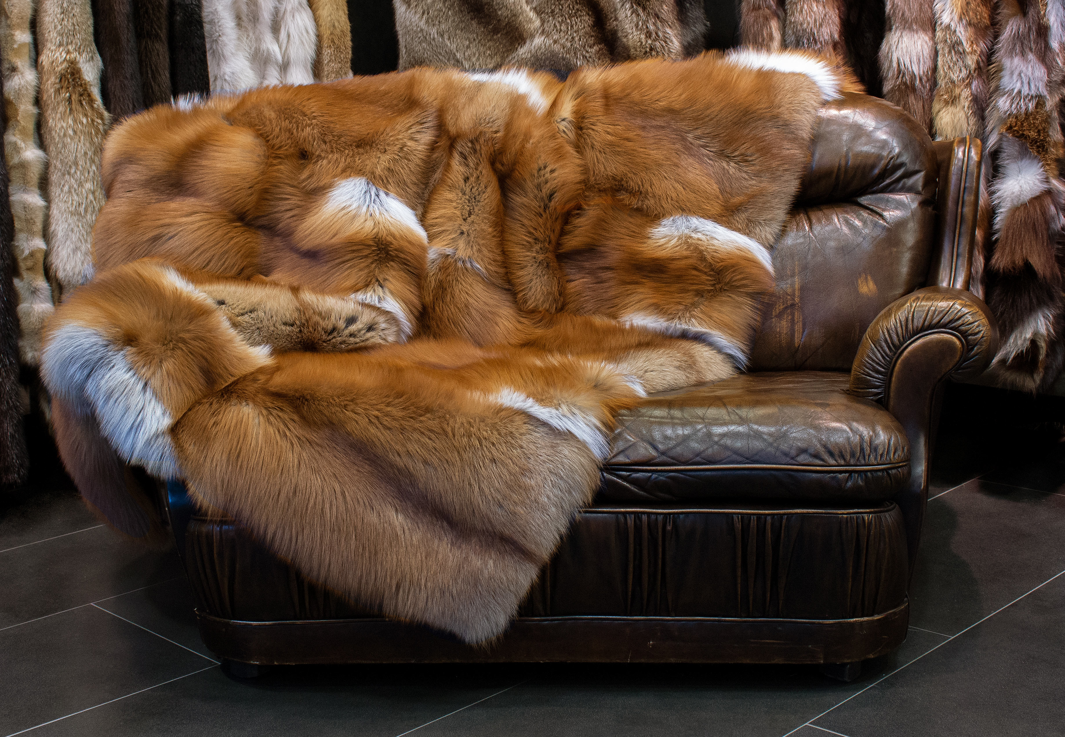 Gold Fox Fur Blanket