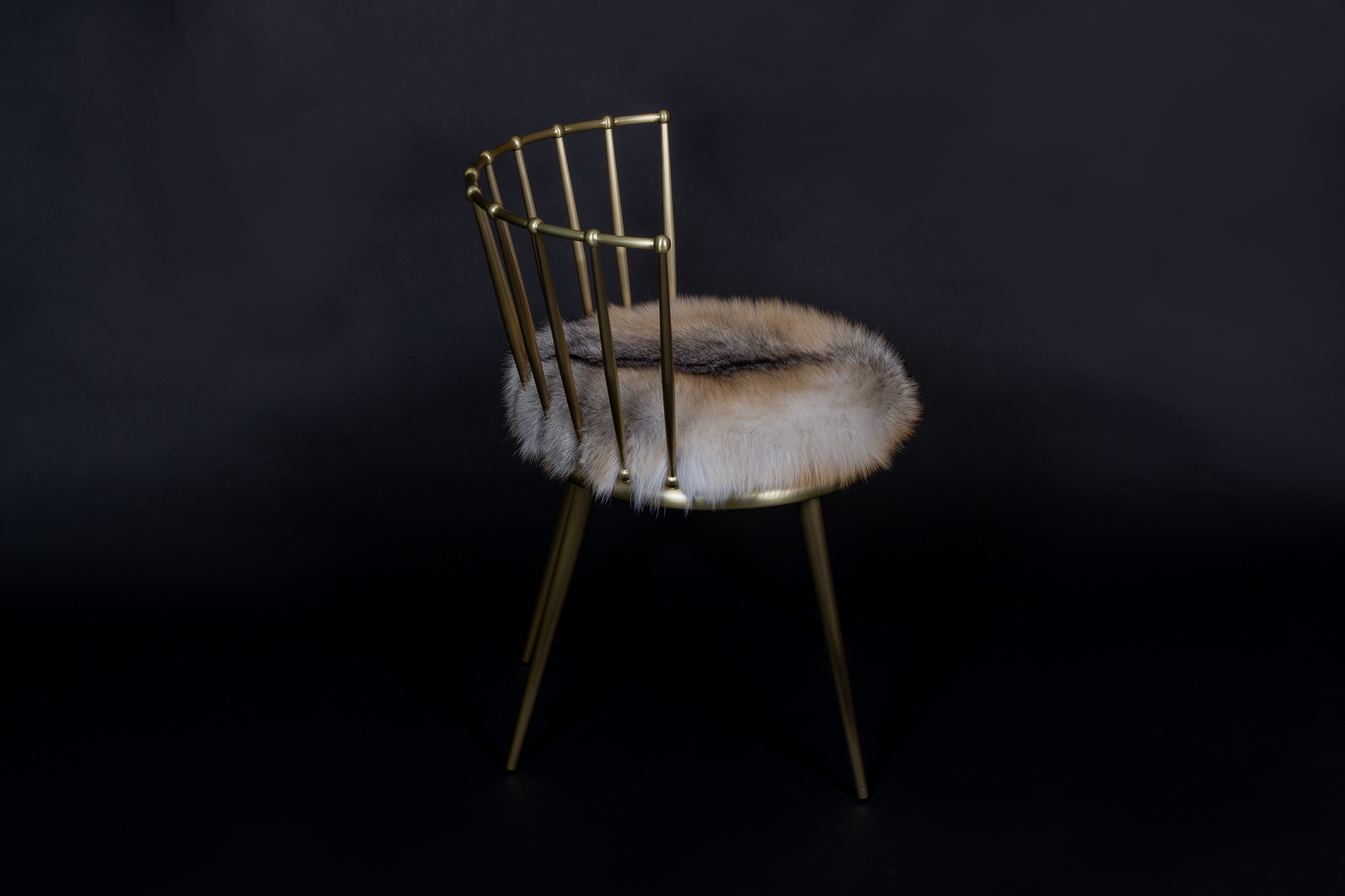 Scandinavian Golden Island Fox Chair