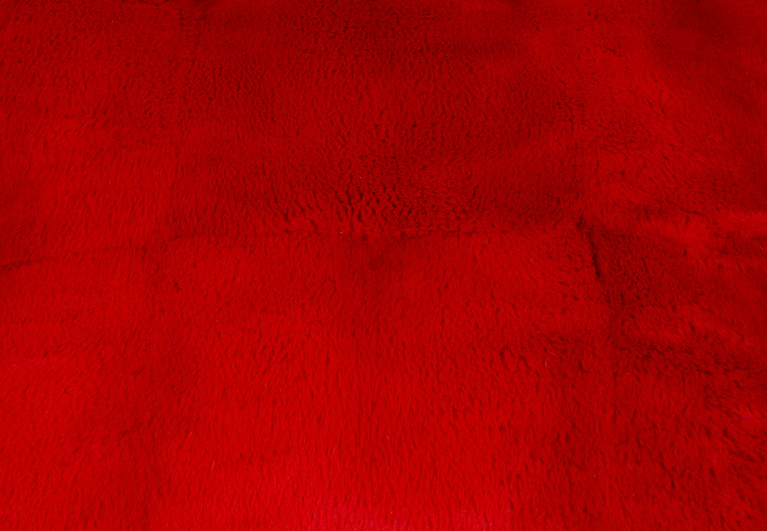 Comfy Rabbit Fur Pillow in Noble Red