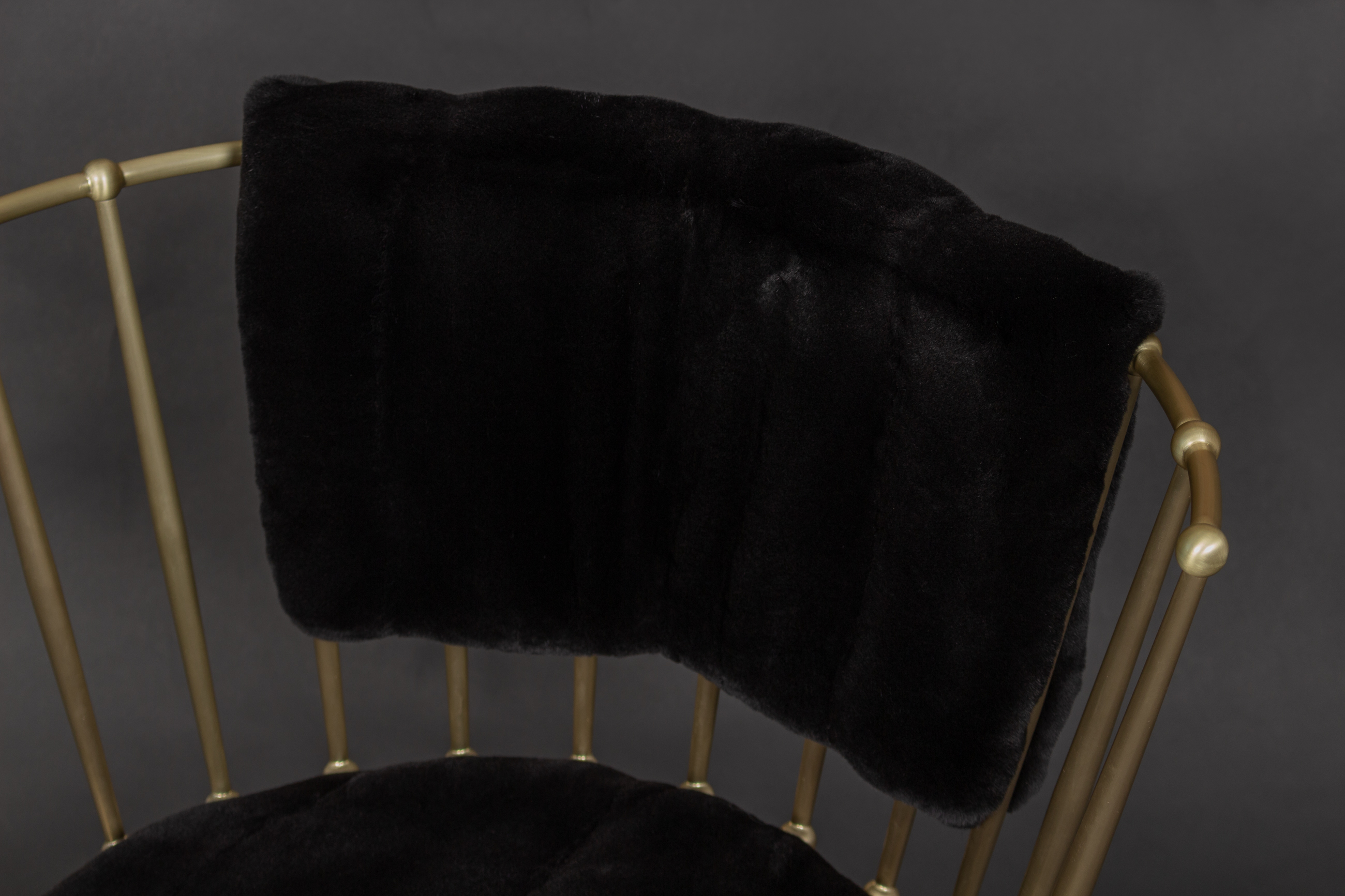 Plucked Mink Chair in Black - Cantori