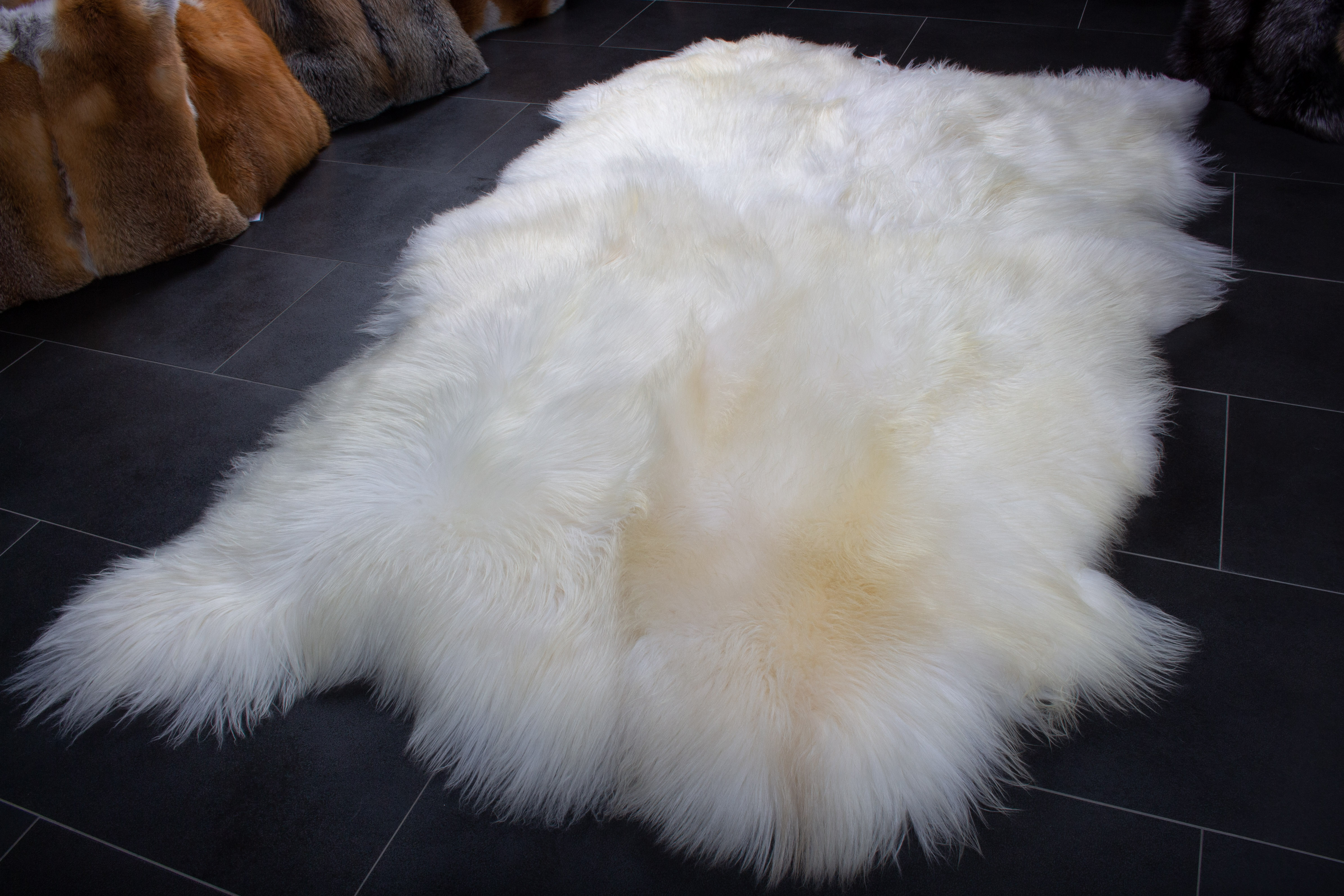Nordic Lamb Fur Carpet in White