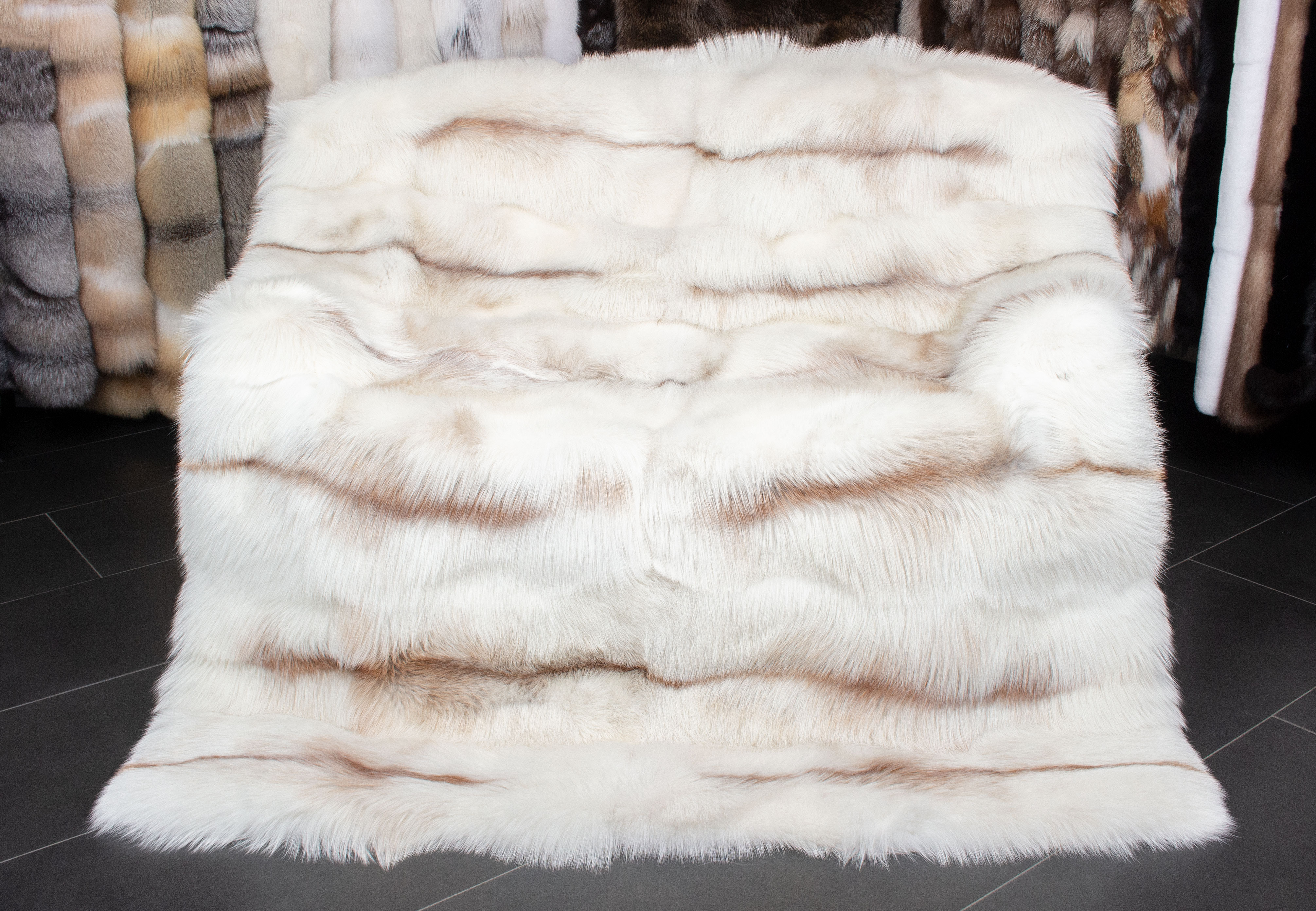 Sun Glo Fox Fur Throw