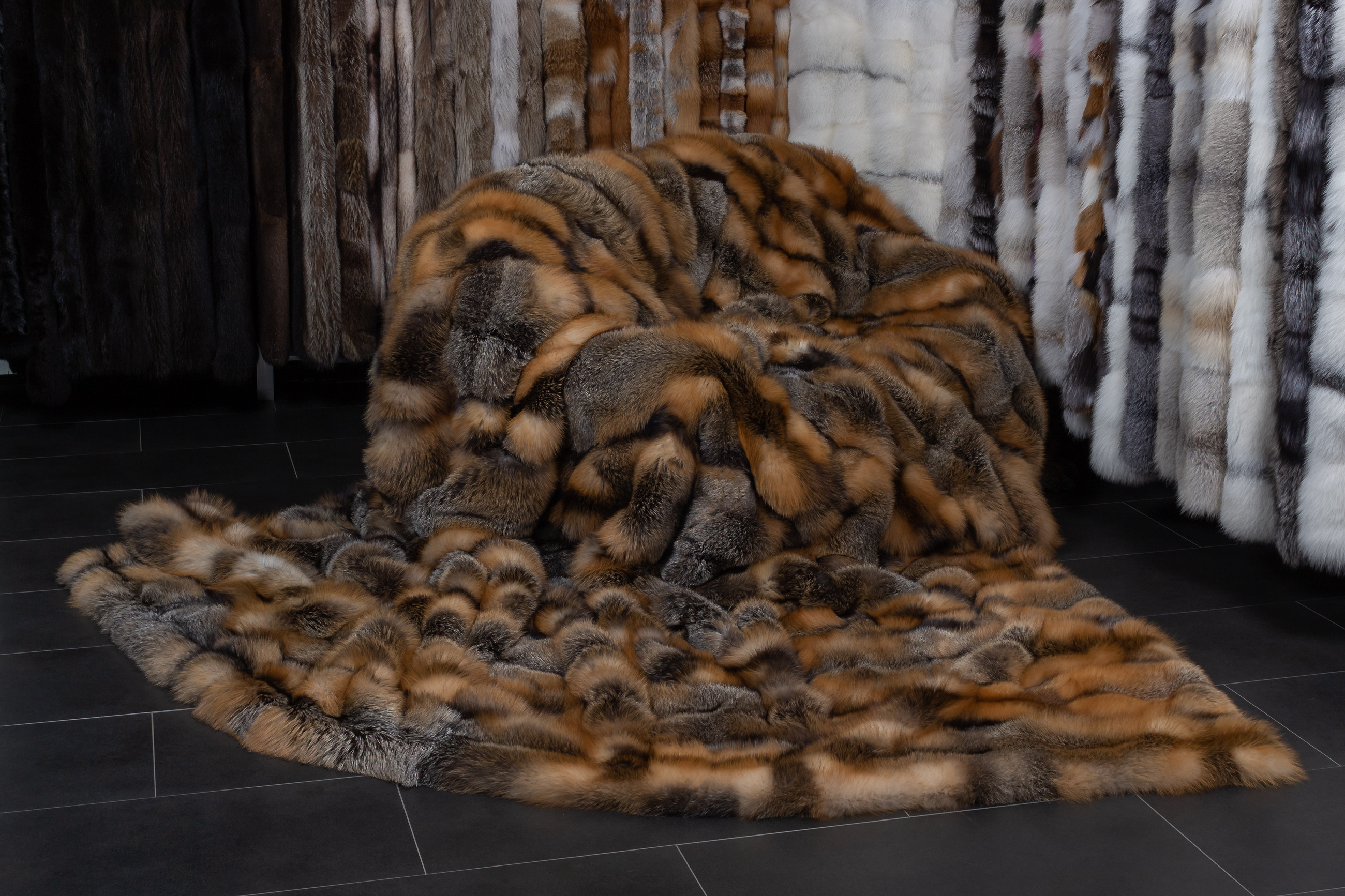 Large Canadian Wild Cross Fox Throw