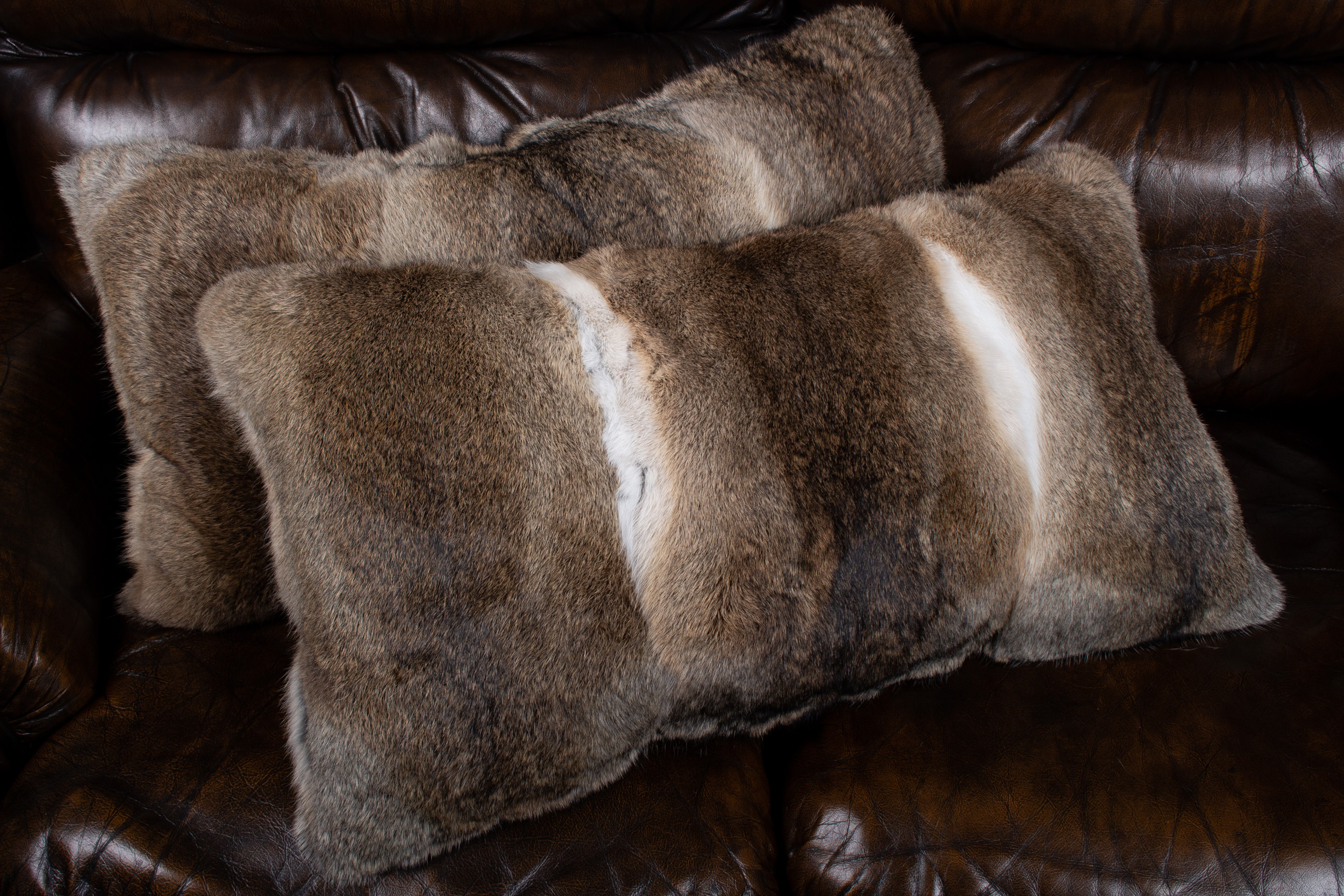 Rabbit Fur Cushion natural Color