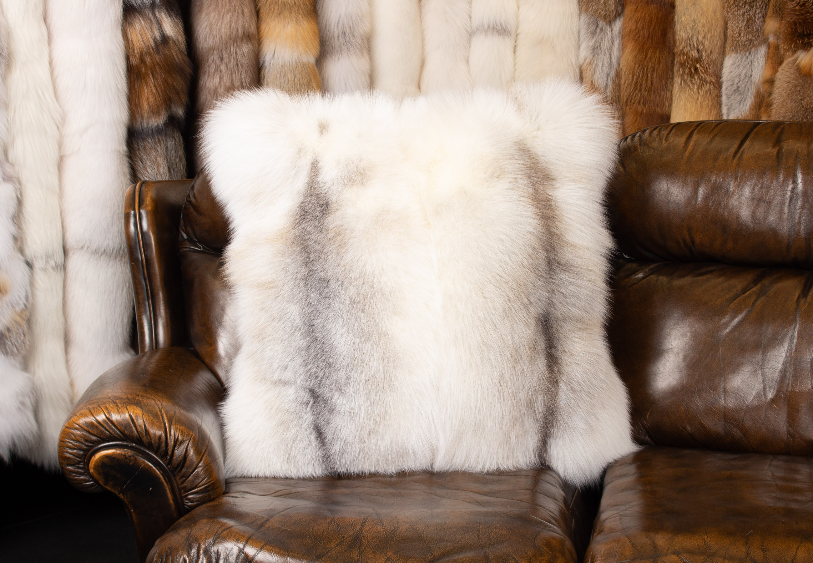 Real Fur Cushion Made with Sun Glo Fox Fur