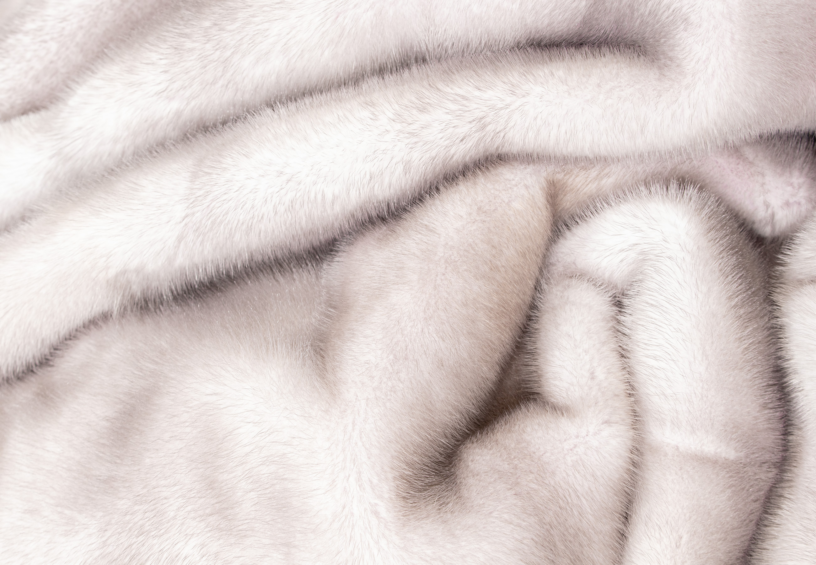 Noble Mink Fur Blanket in Grey