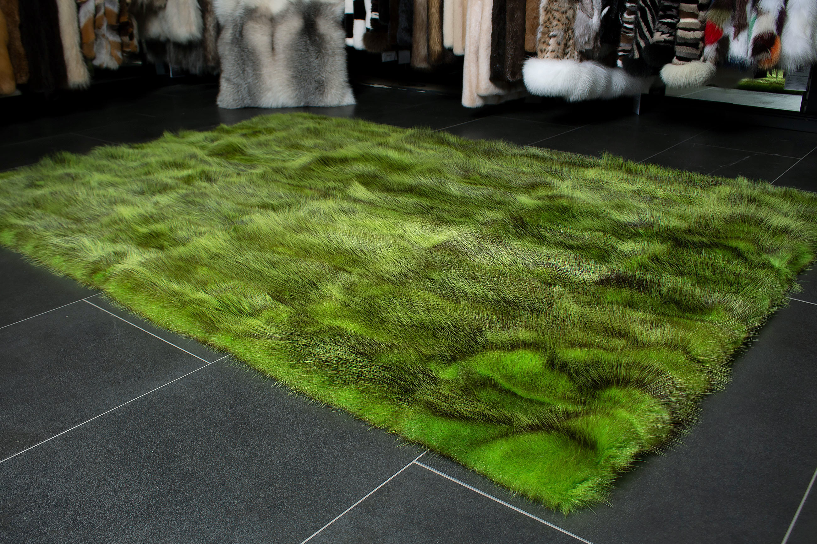 Possum Fur Carpet made with Genuine Wild Fur