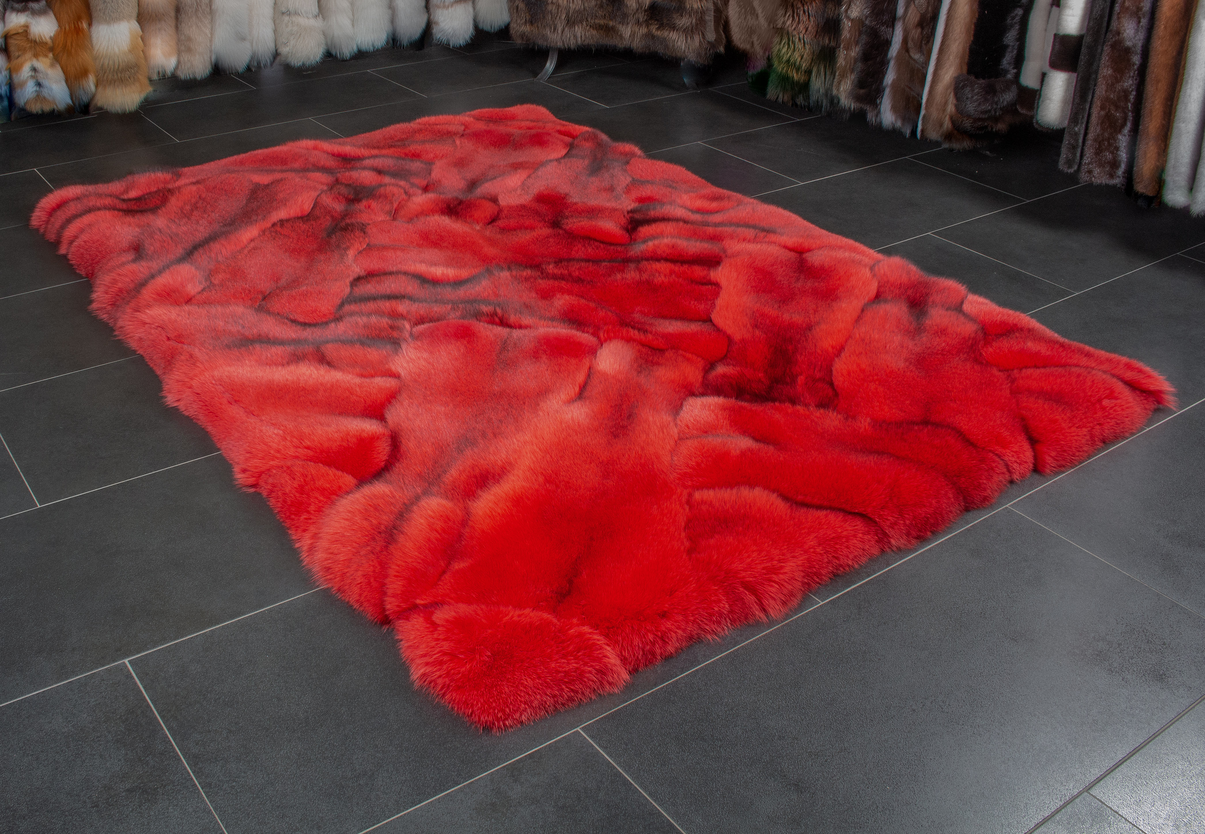 Blue Fox Carpet in Strawberry Red