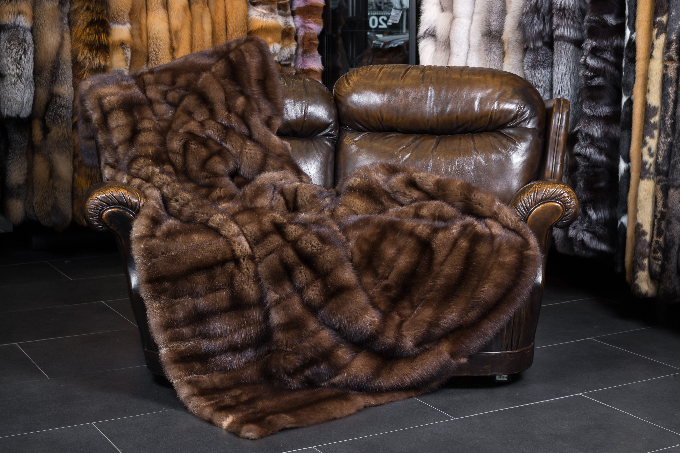 Sable Fur Blanket made from Barguzin sable