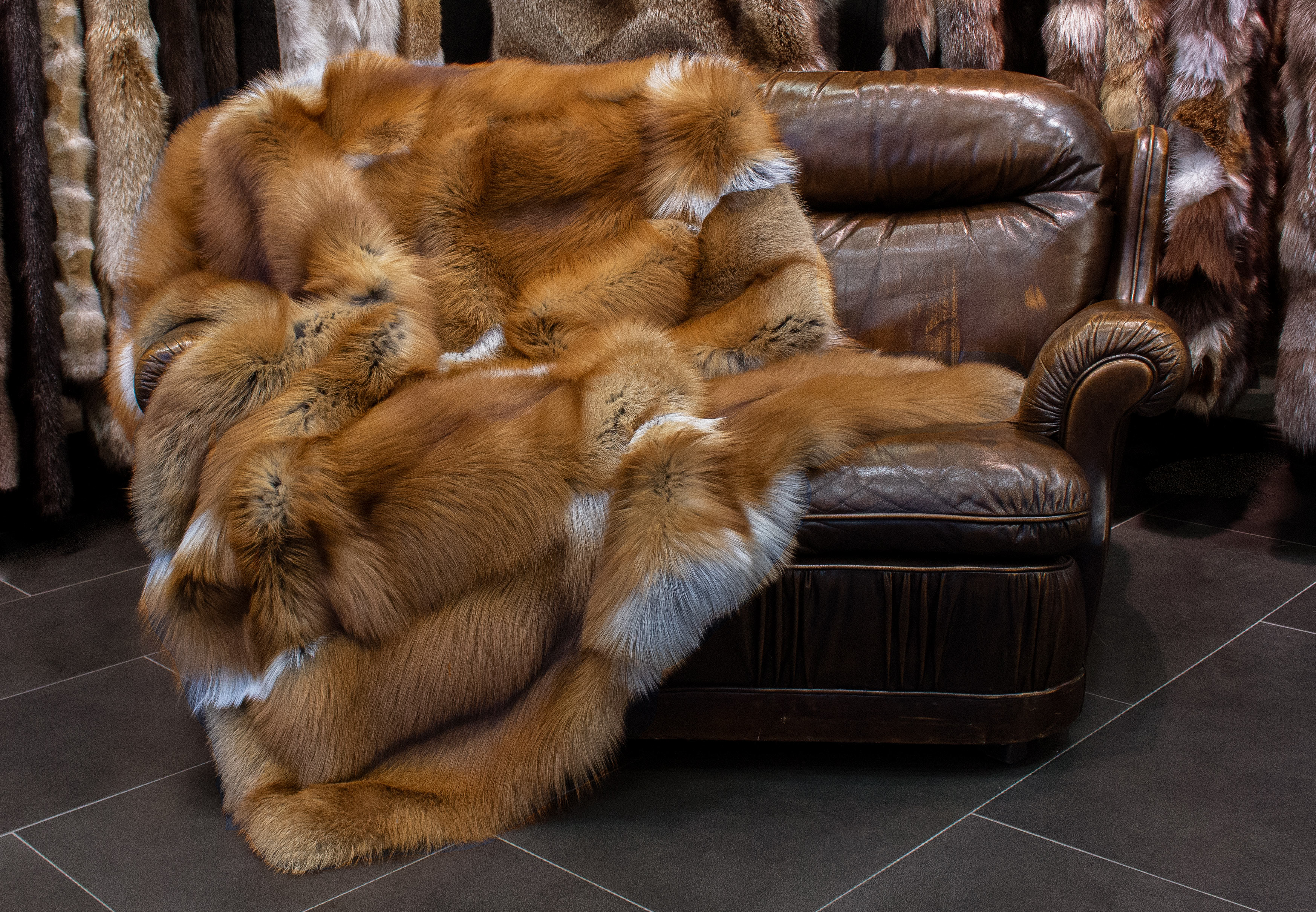 Gold Fox Fur Blanket